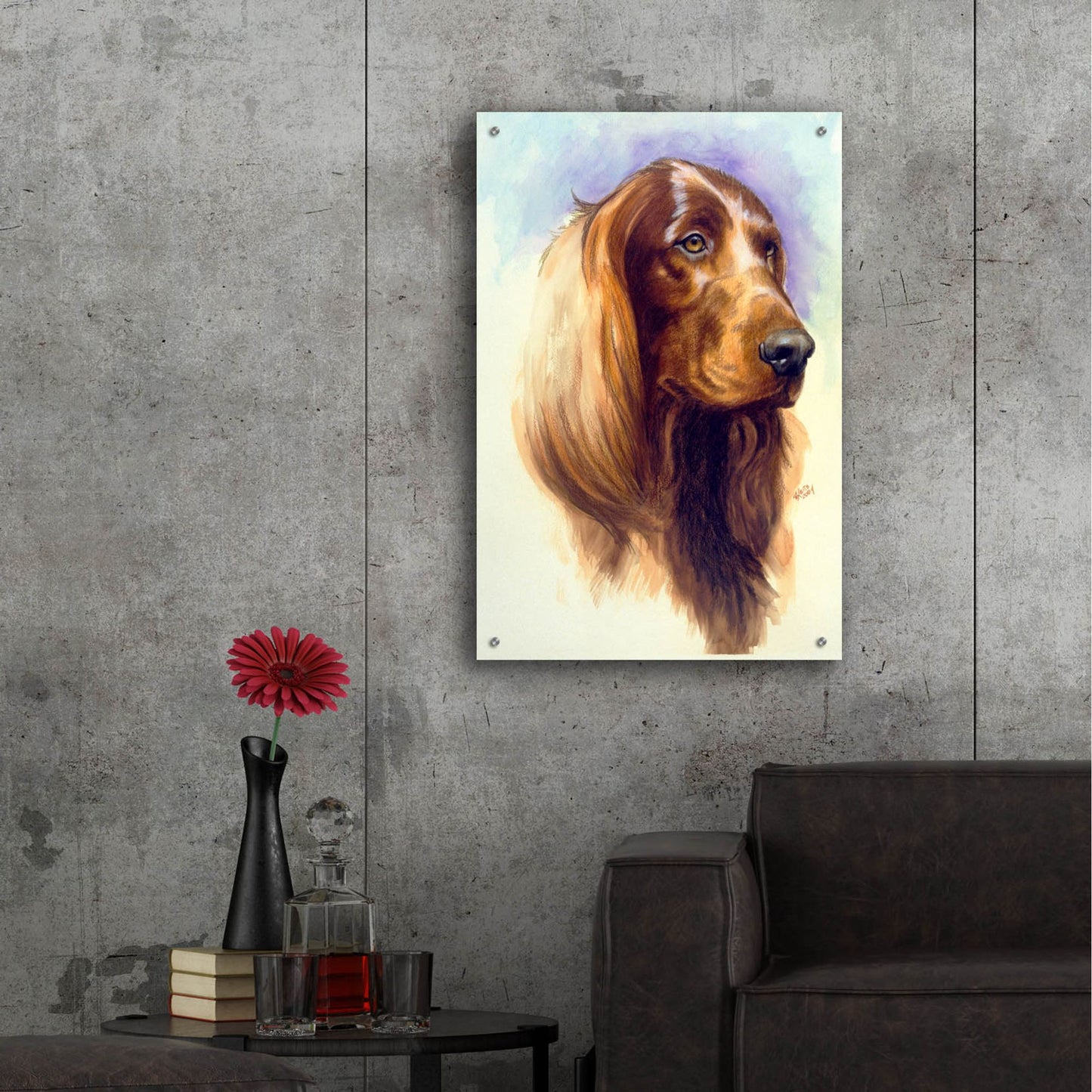 Epic Art 'Irish Setter' by Barbara Keith, Acrylic Glass Wall Art,24x36