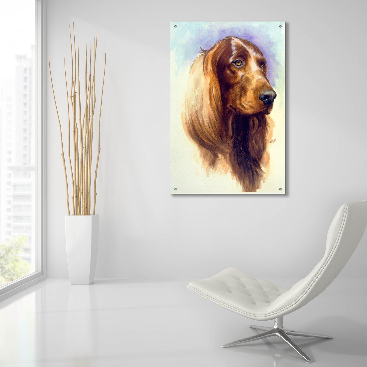 Epic Art 'Irish Setter' by Barbara Keith, Acrylic Glass Wall Art,24x36