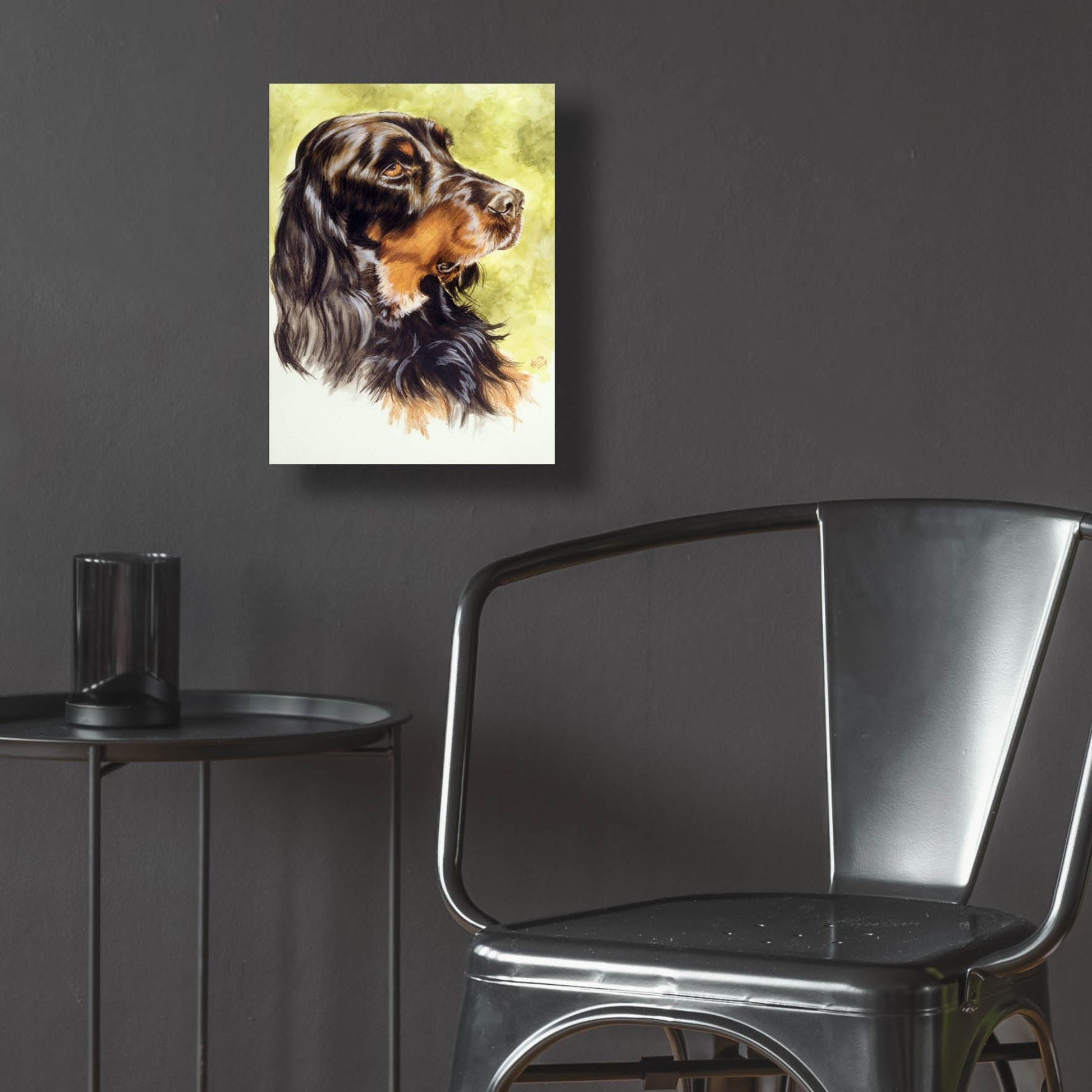 Epic Art 'Gordon Setter' by Barbara Keith, Acrylic Glass Wall Art,12x16