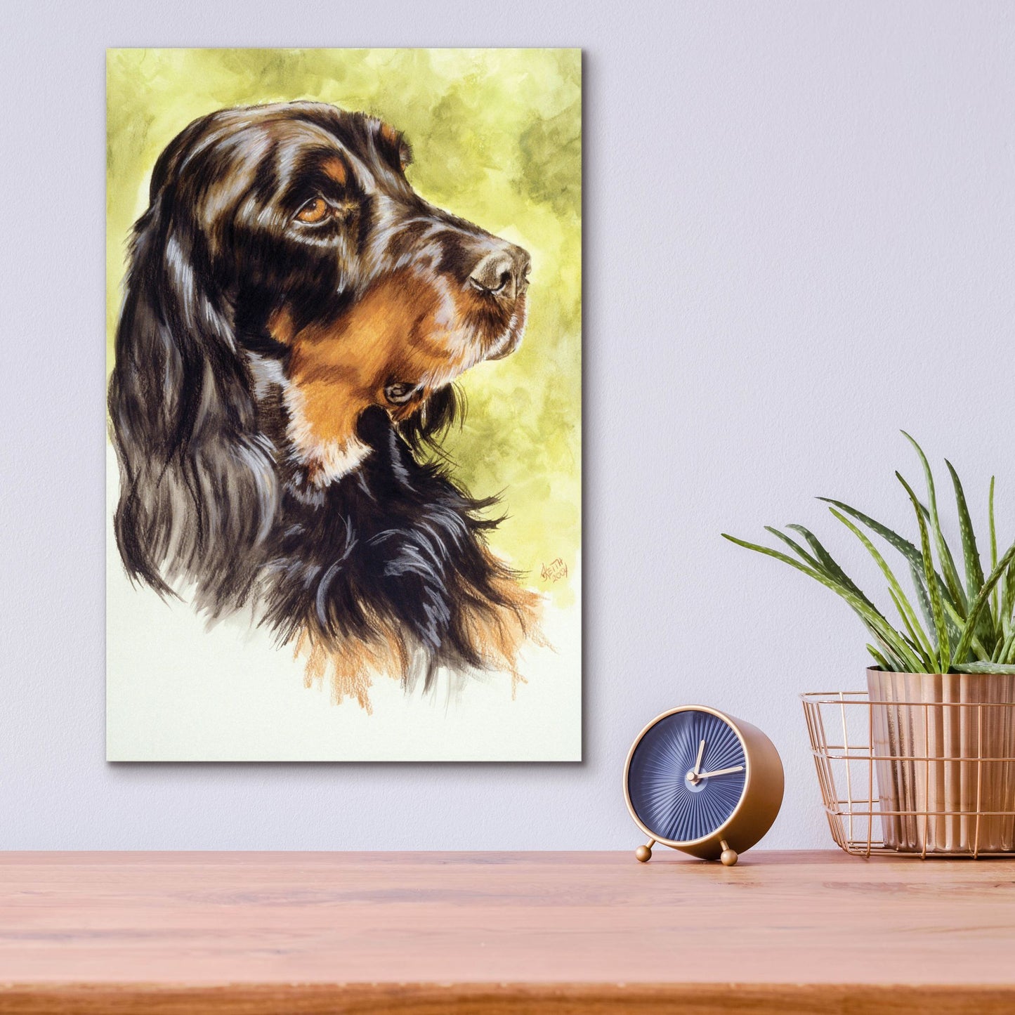 Epic Art 'Gordon Setter' by Barbara Keith, Acrylic Glass Wall Art,12x16