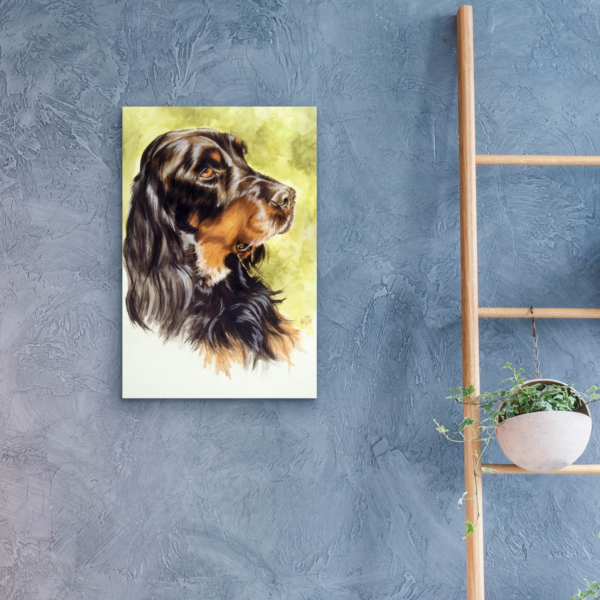 Gordon Setter by Barbara Keith - 16x24 acrylic wall art in a room