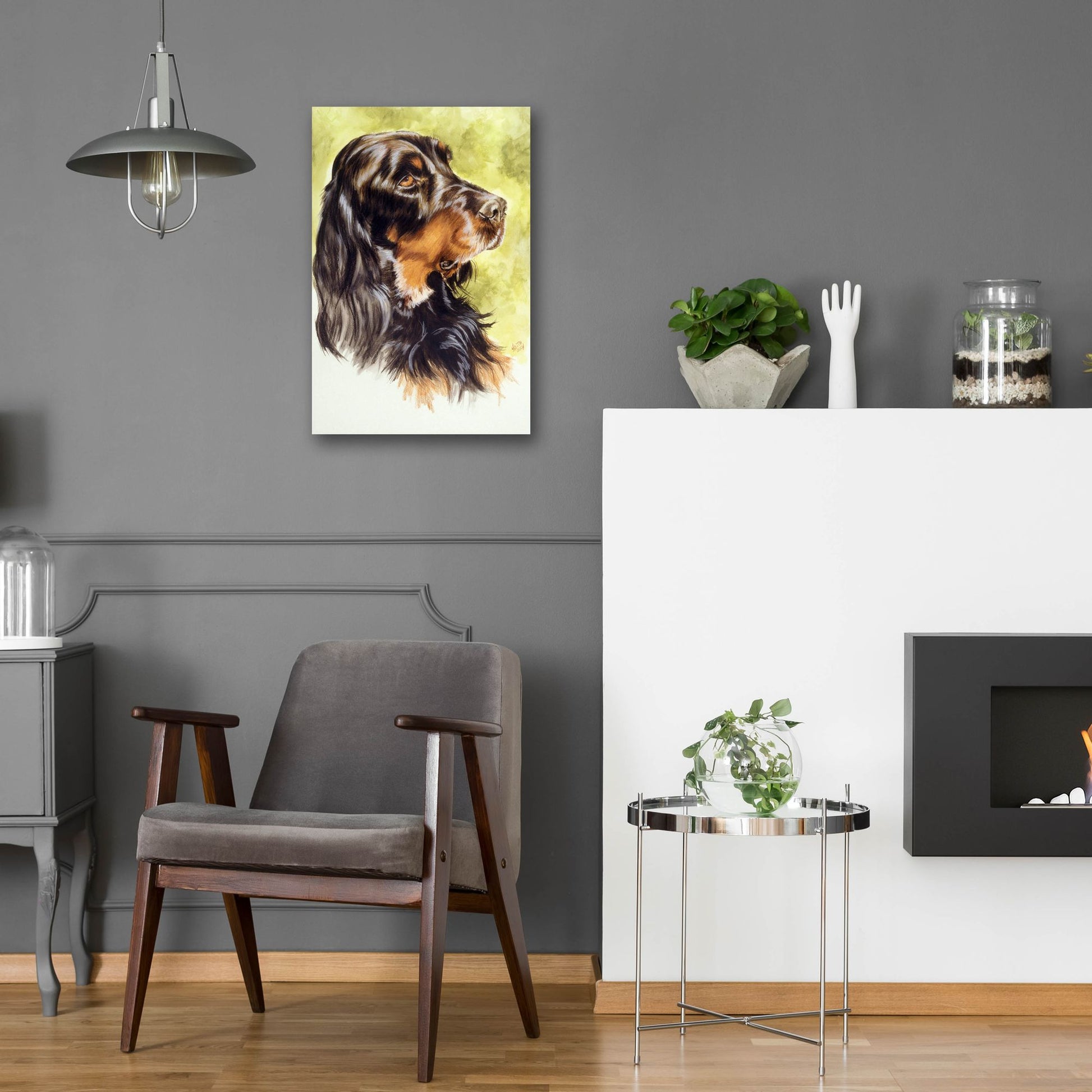 Epic Art 'Gordon Setter' by Barbara Keith, Acrylic Glass Wall Art,16x24