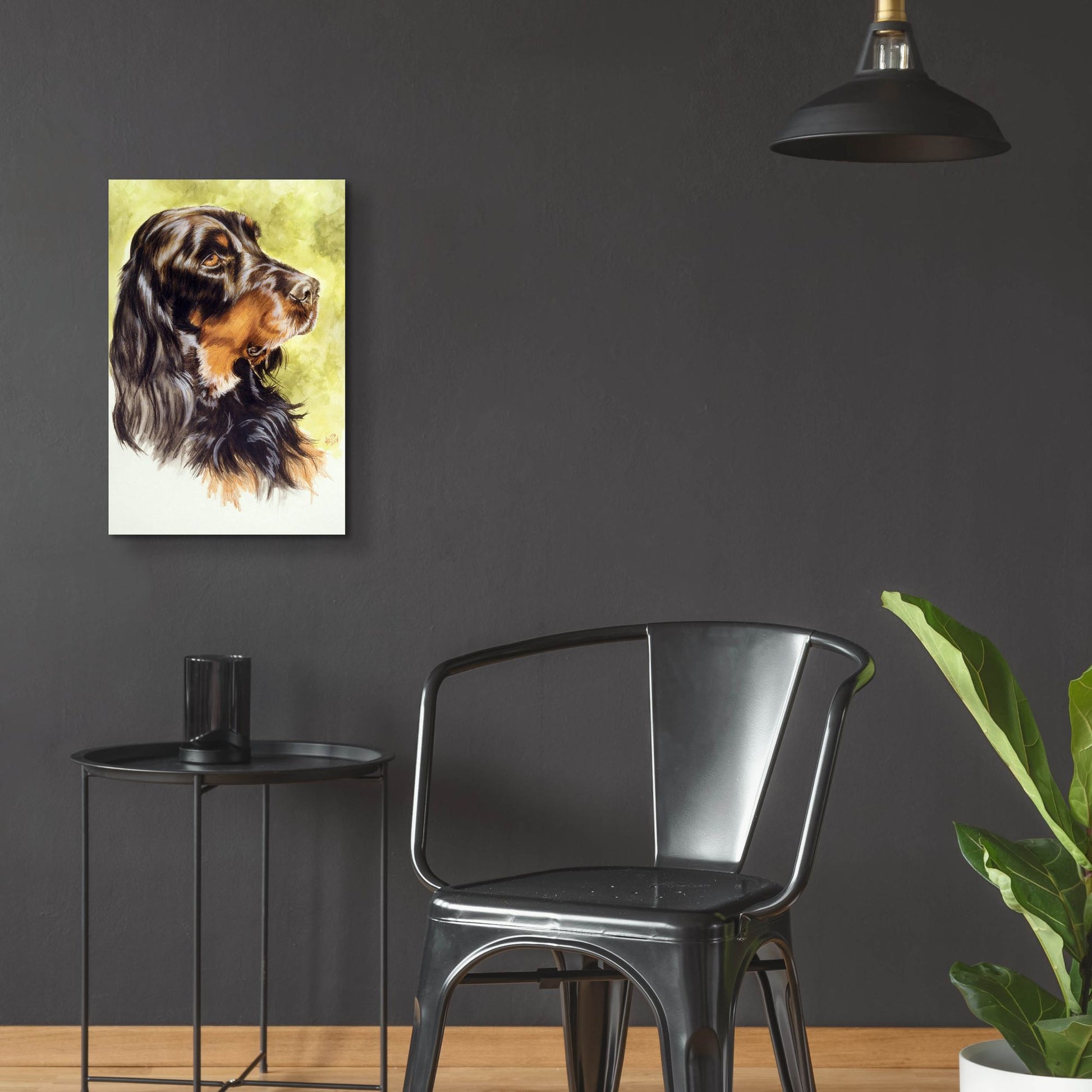 Epic Art 'Gordon Setter' by Barbara Keith, Acrylic Glass Wall Art,16x24