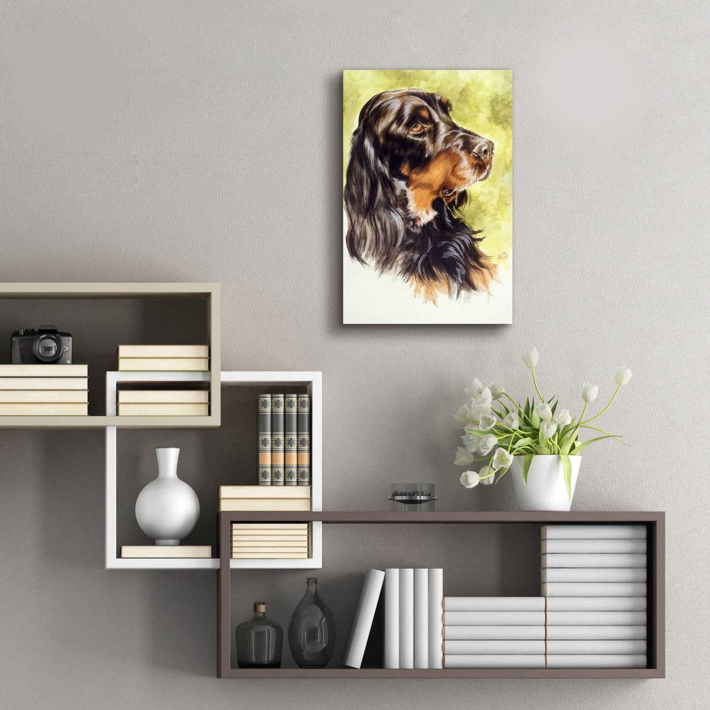 Epic Art 'Gordon Setter' by Barbara Keith, Acrylic Glass Wall Art,16x24