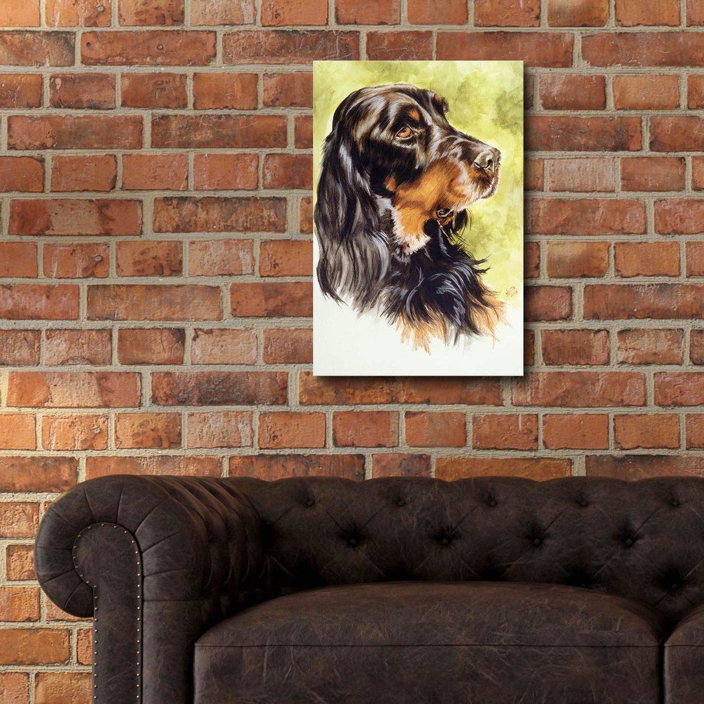 Epic Art 'Gordon Setter' by Barbara Keith, Acrylic Glass Wall Art,16x24