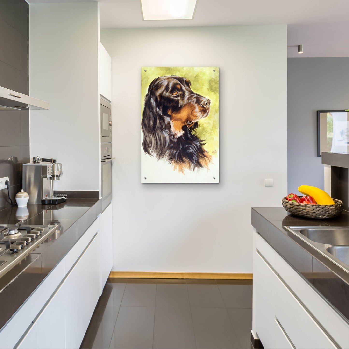 Epic Art 'Gordon Setter' by Barbara Keith, Acrylic Glass Wall Art,24x36