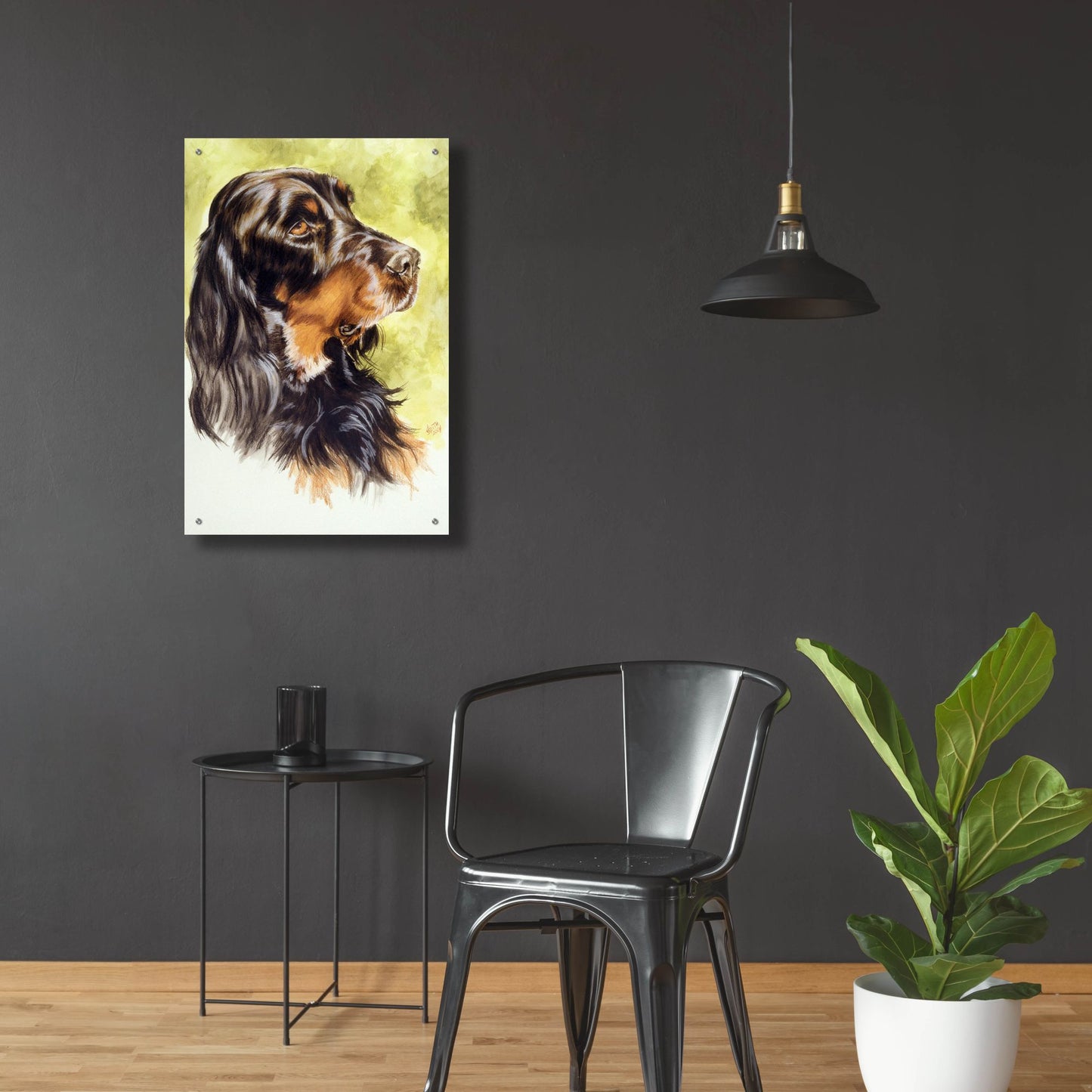 Epic Art 'Gordon Setter' by Barbara Keith, Acrylic Glass Wall Art,24x36