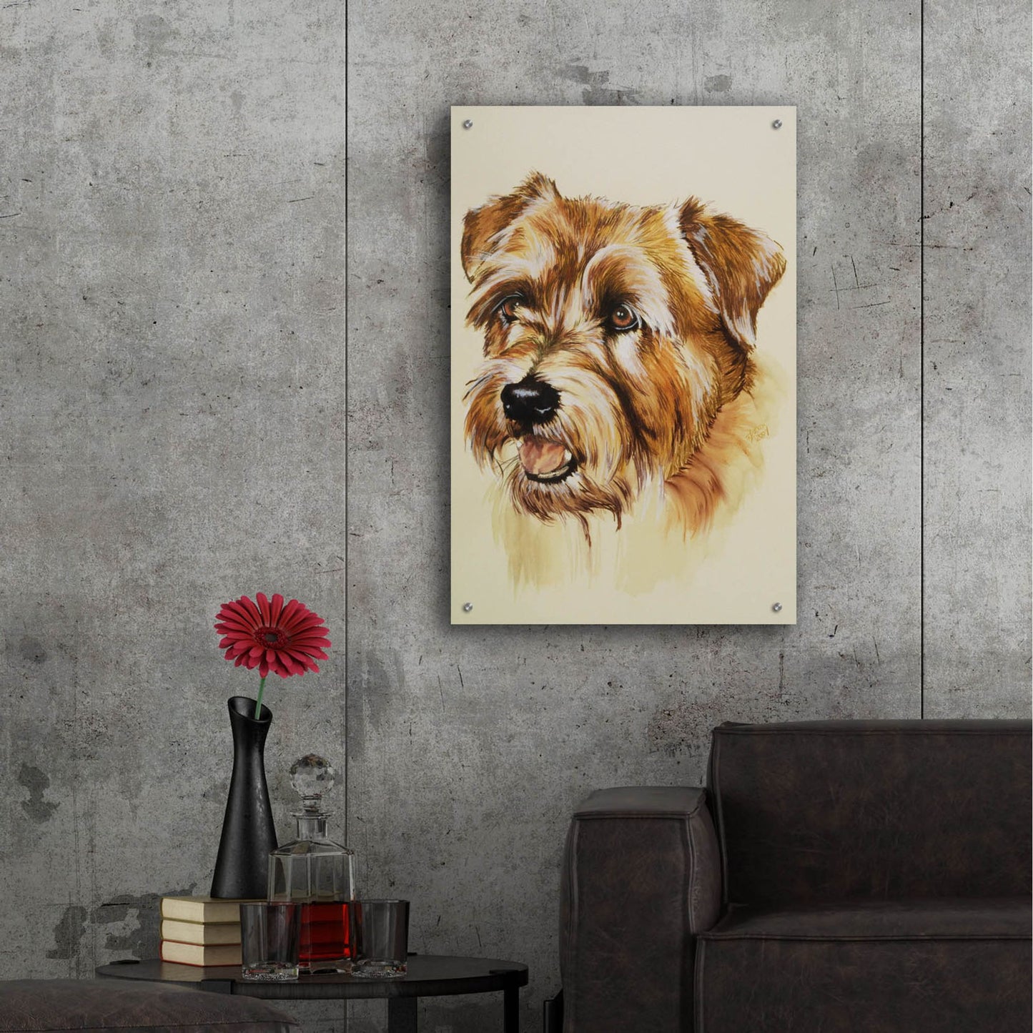 Epic Art 'Norfolk Terrier' by Barbara Keith, Acrylic Glass Wall Art,24x36