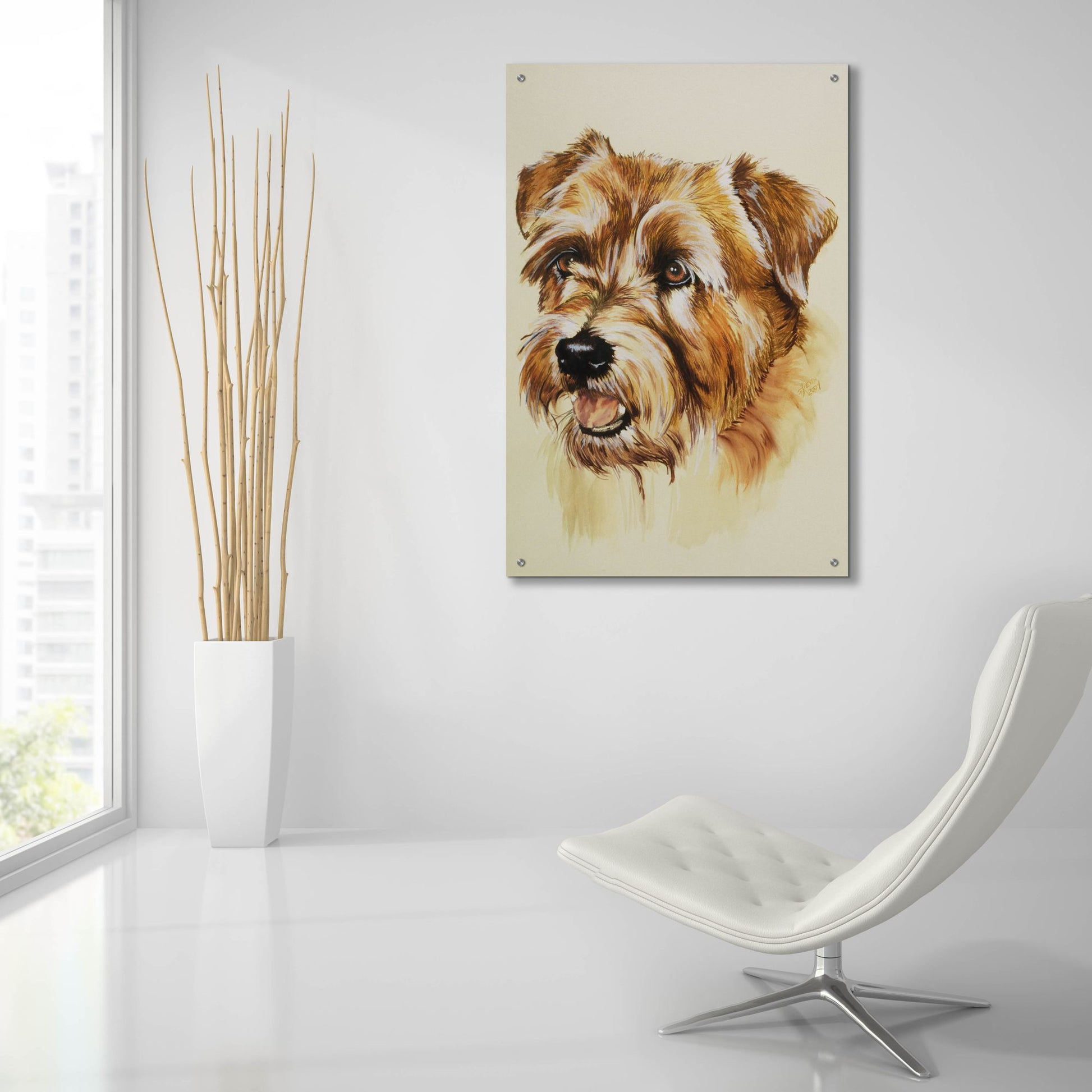 Epic Art 'Norfolk Terrier' by Barbara Keith, Acrylic Glass Wall Art,24x36