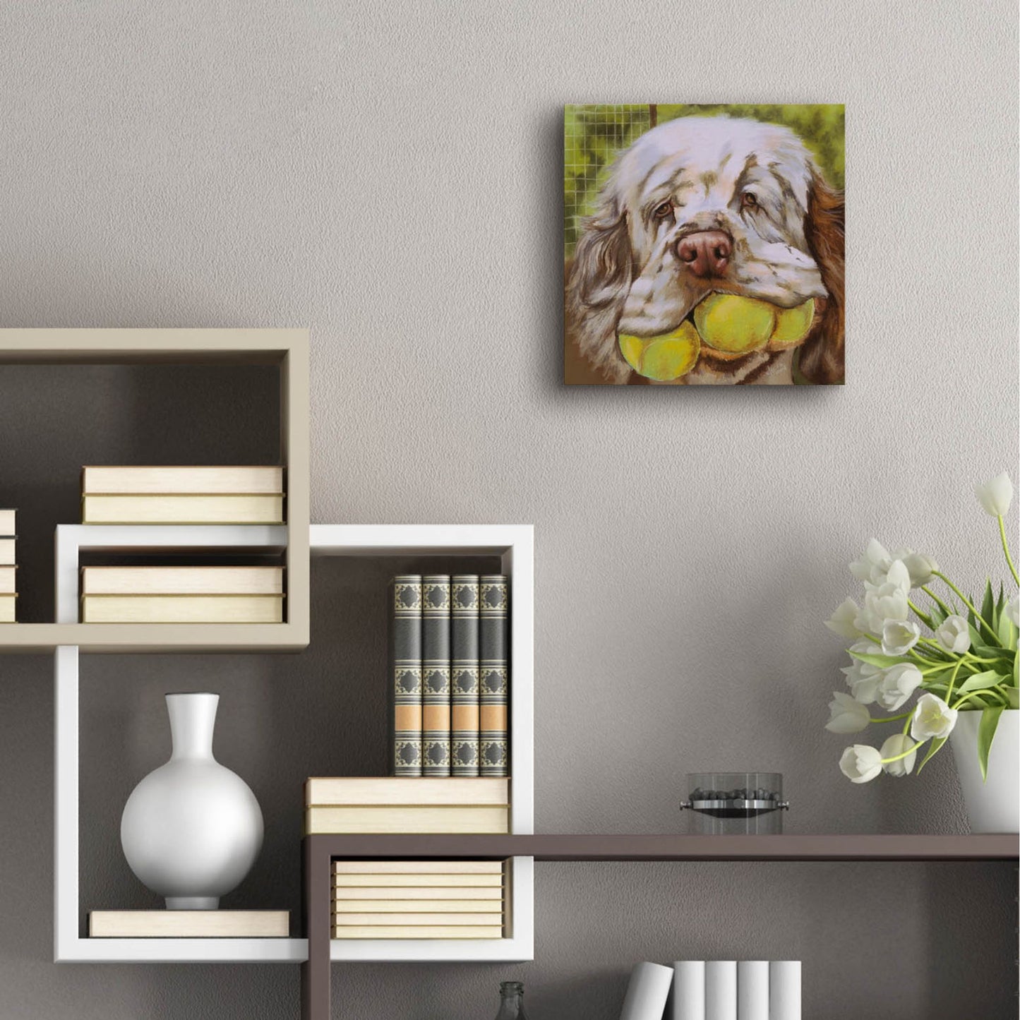 Epic Art 'Clumber Spaniel 2' by Barbara Keith, Acrylic Glass Wall Art,12x12