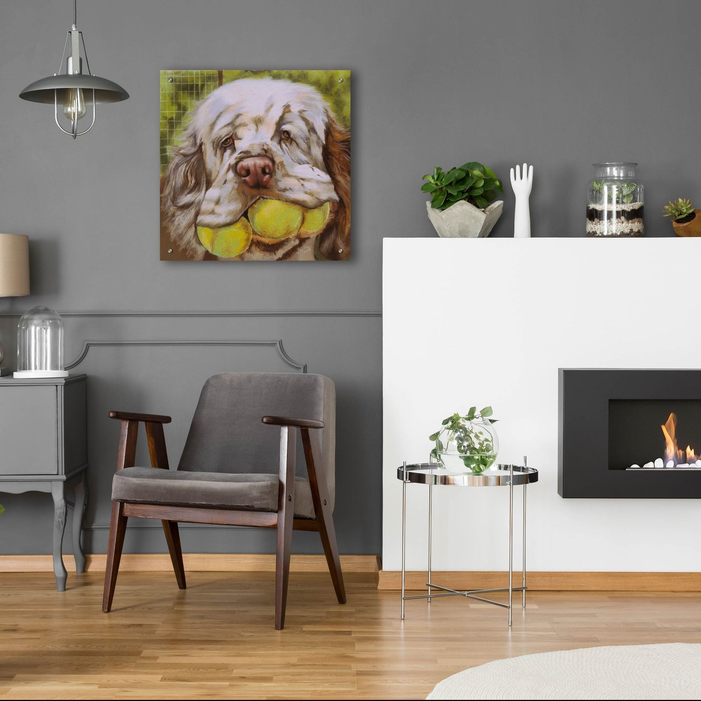 Epic Art 'Clumber Spaniel 2' by Barbara Keith, Acrylic Glass Wall Art,24x24