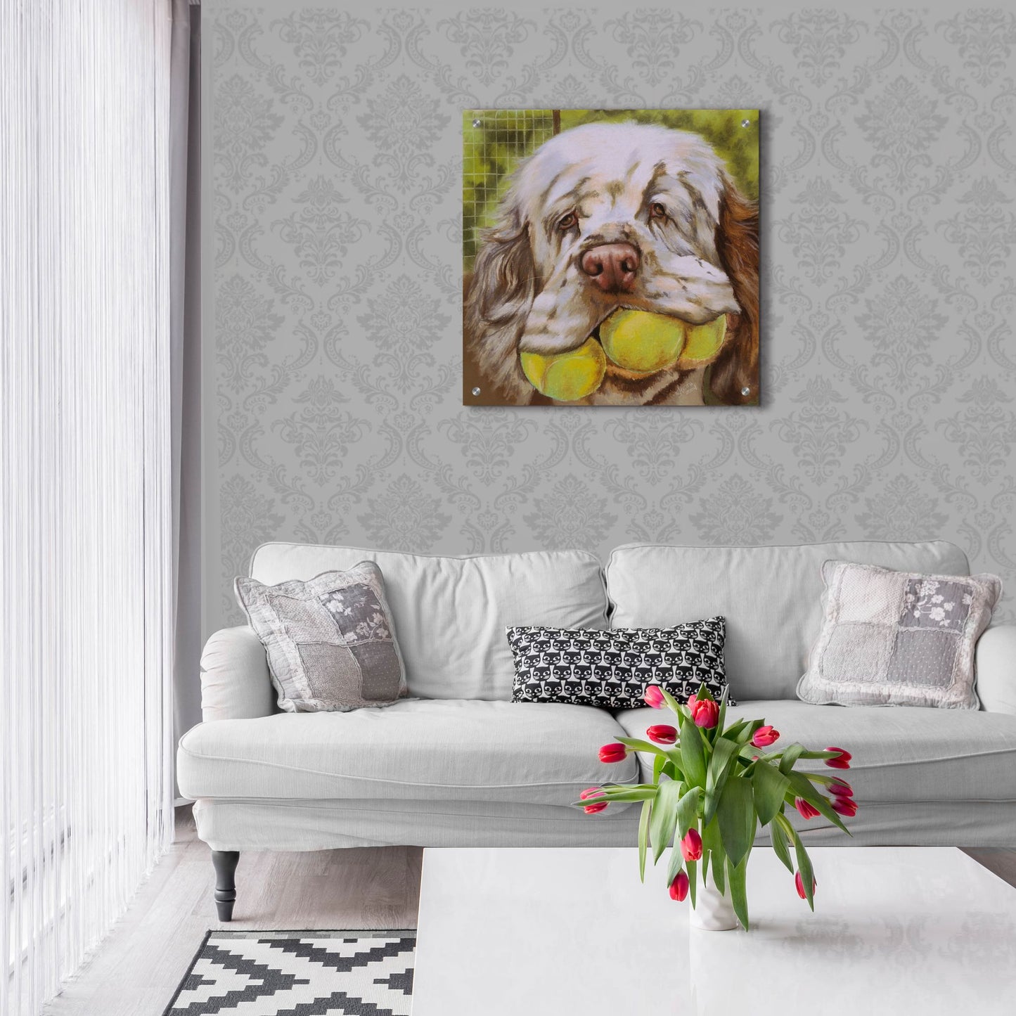 Epic Art 'Clumber Spaniel 2' by Barbara Keith, Acrylic Glass Wall Art,24x24