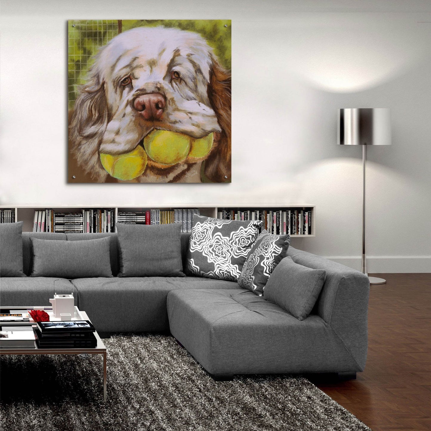 Epic Art 'Clumber Spaniel 2' by Barbara Keith, Acrylic Glass Wall Art,36x36