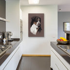 Bernese Mt. Dog by Barbara Keith - 24x36 acrylic wall art in a room