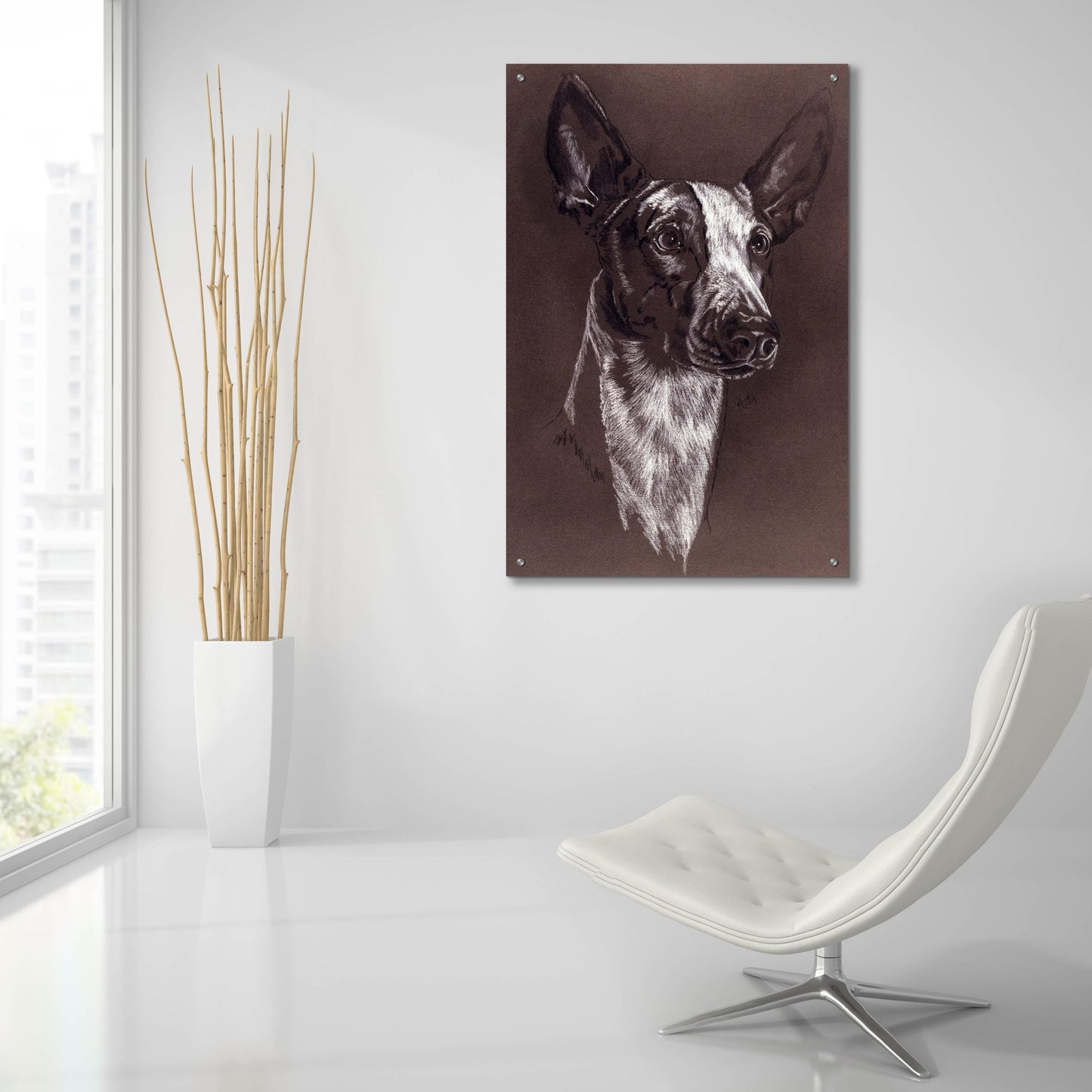 Epic Art 'Ibizan Hound' by Barbara Keith, Acrylic Glass Wall Art,24x36