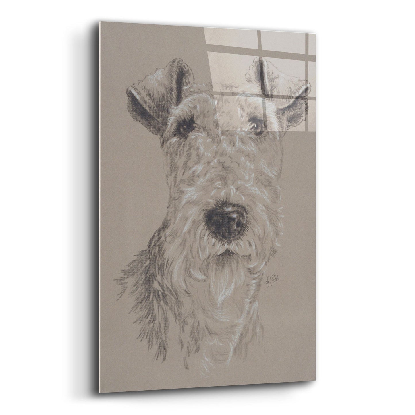 Epic Art 'Wire Fox Terrier' by Barbara Keith, Acrylic Glass Wall Art,12x16