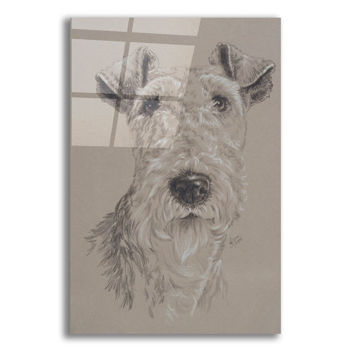 Wire Fox Terrier by Barbara Keith acrylic glass wall art