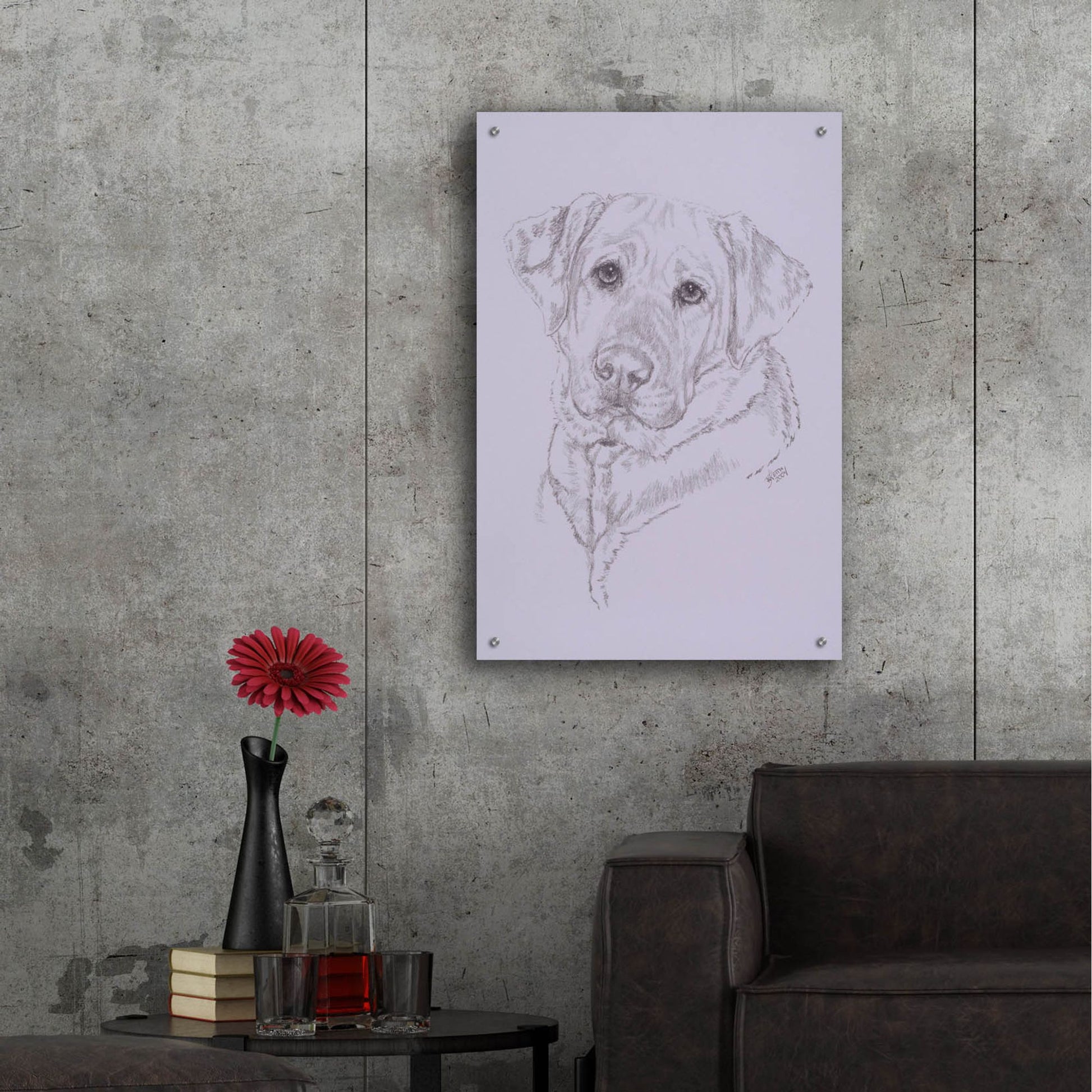 Epic Art 'Labrador' by Barbara Keith, Acrylic Glass Wall Art,24x36