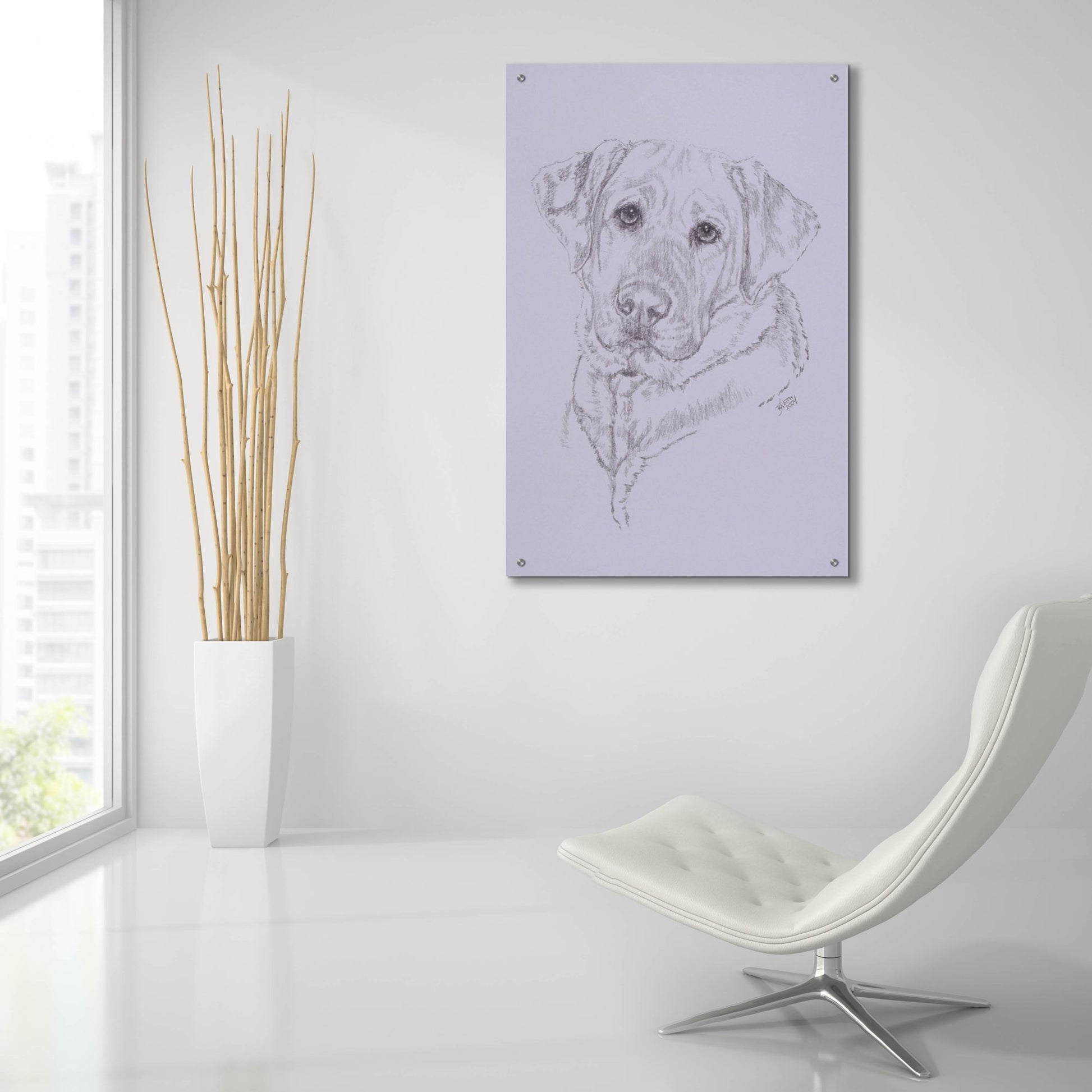 Epic Art 'Labrador' by Barbara Keith, Acrylic Glass Wall Art,24x36