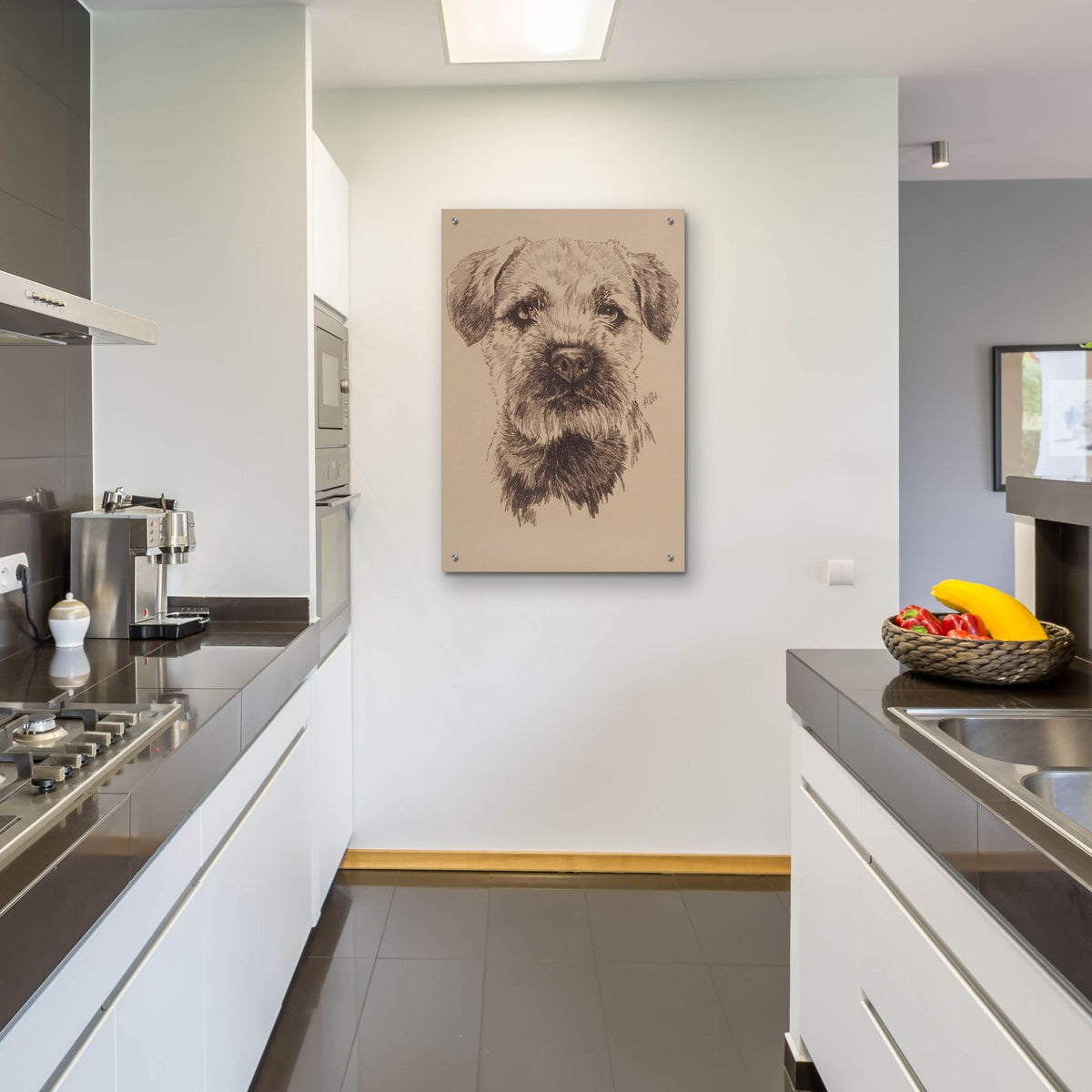 Border Terrier by Barbara Keith - 24x36 acrylic wall art in a room