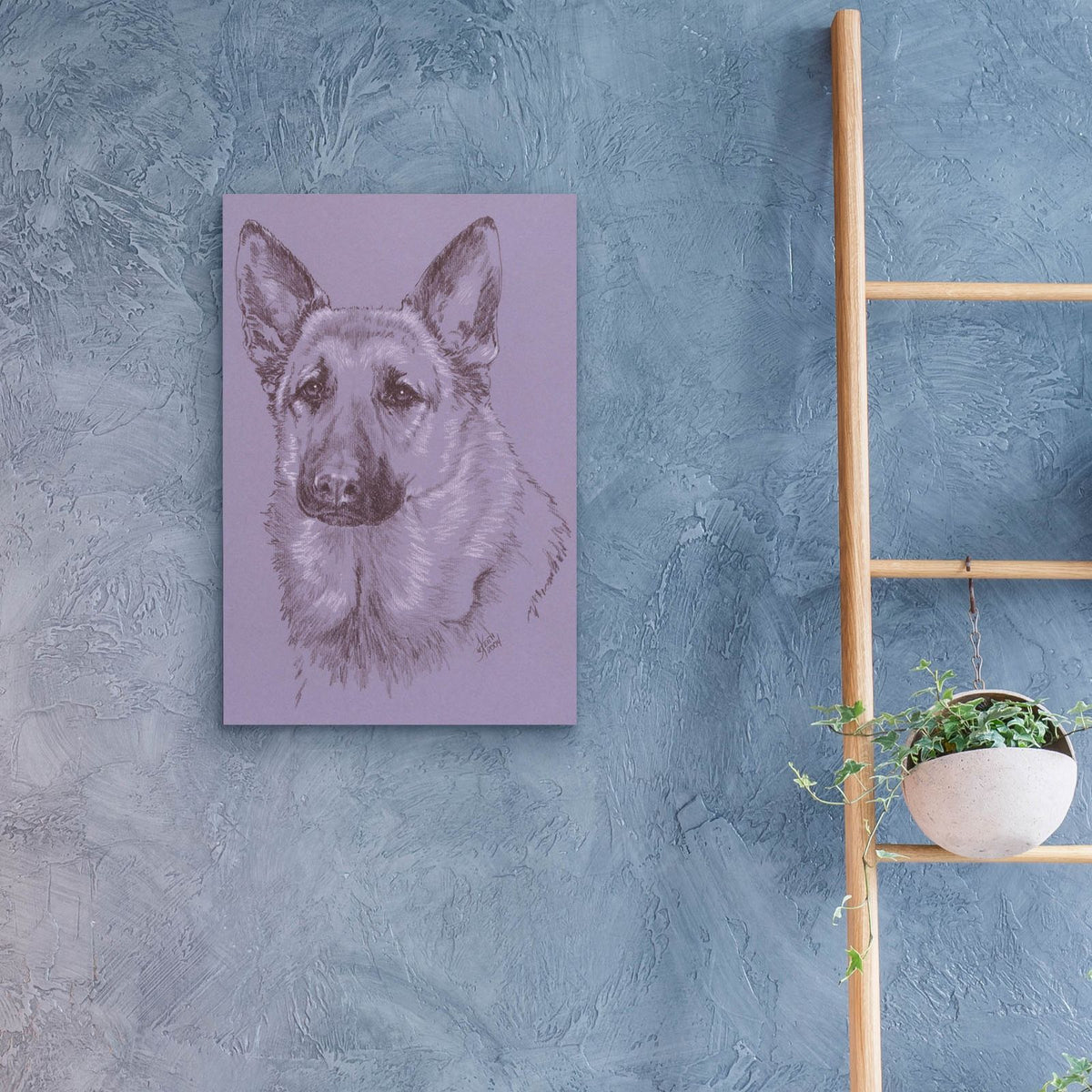 German Shepherd 1 by Barbara Keith - 16x24 acrylic wall art in a room