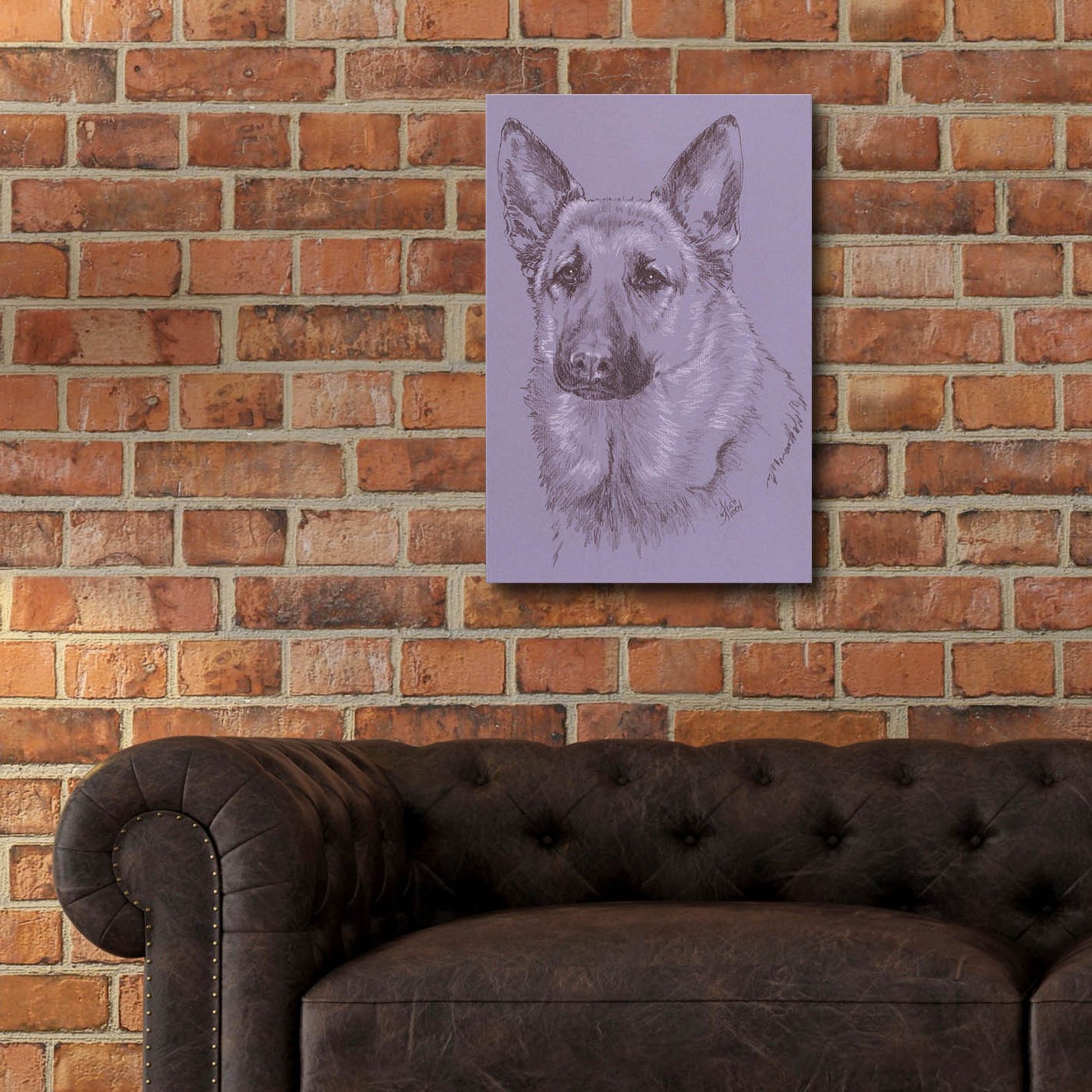 Epic Art 'German Shepherd 1' by Barbara Keith, Acrylic Glass Wall Art,16x24