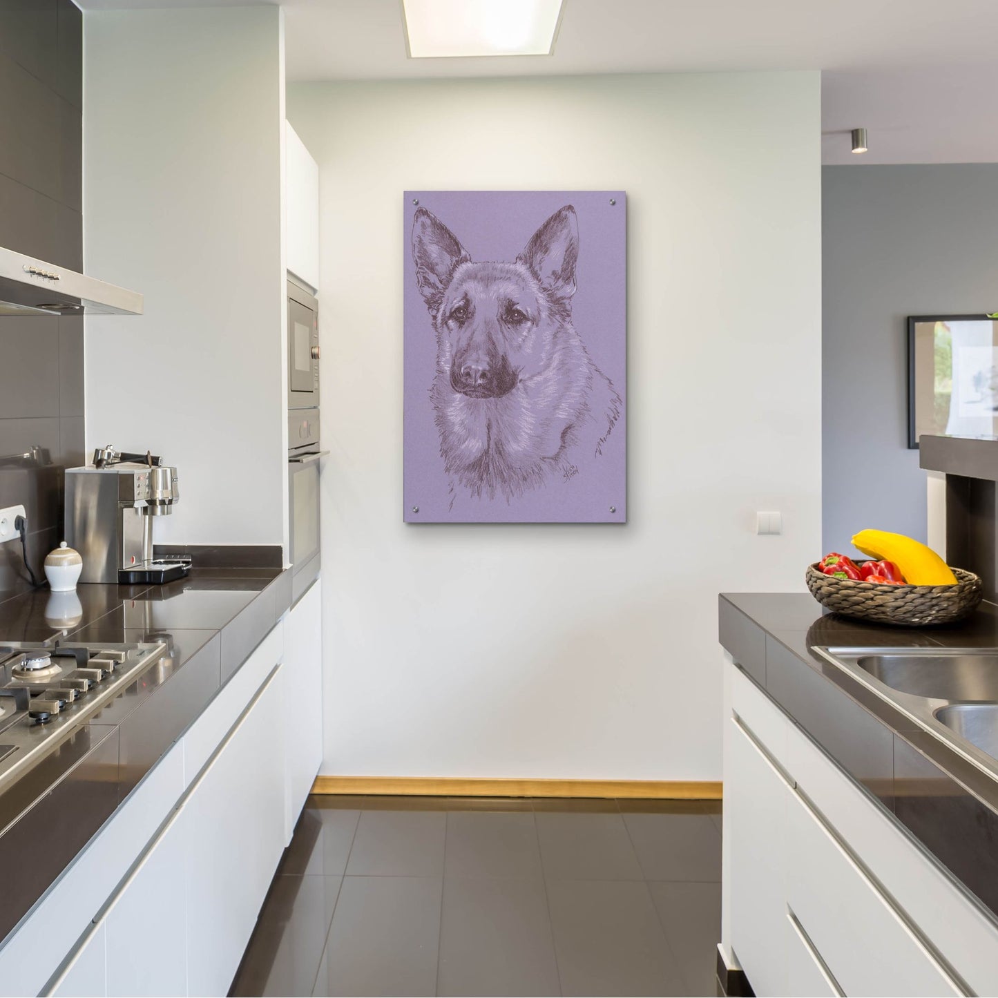 Epic Art 'German Shepherd 1' by Barbara Keith, Acrylic Glass Wall Art,24x36