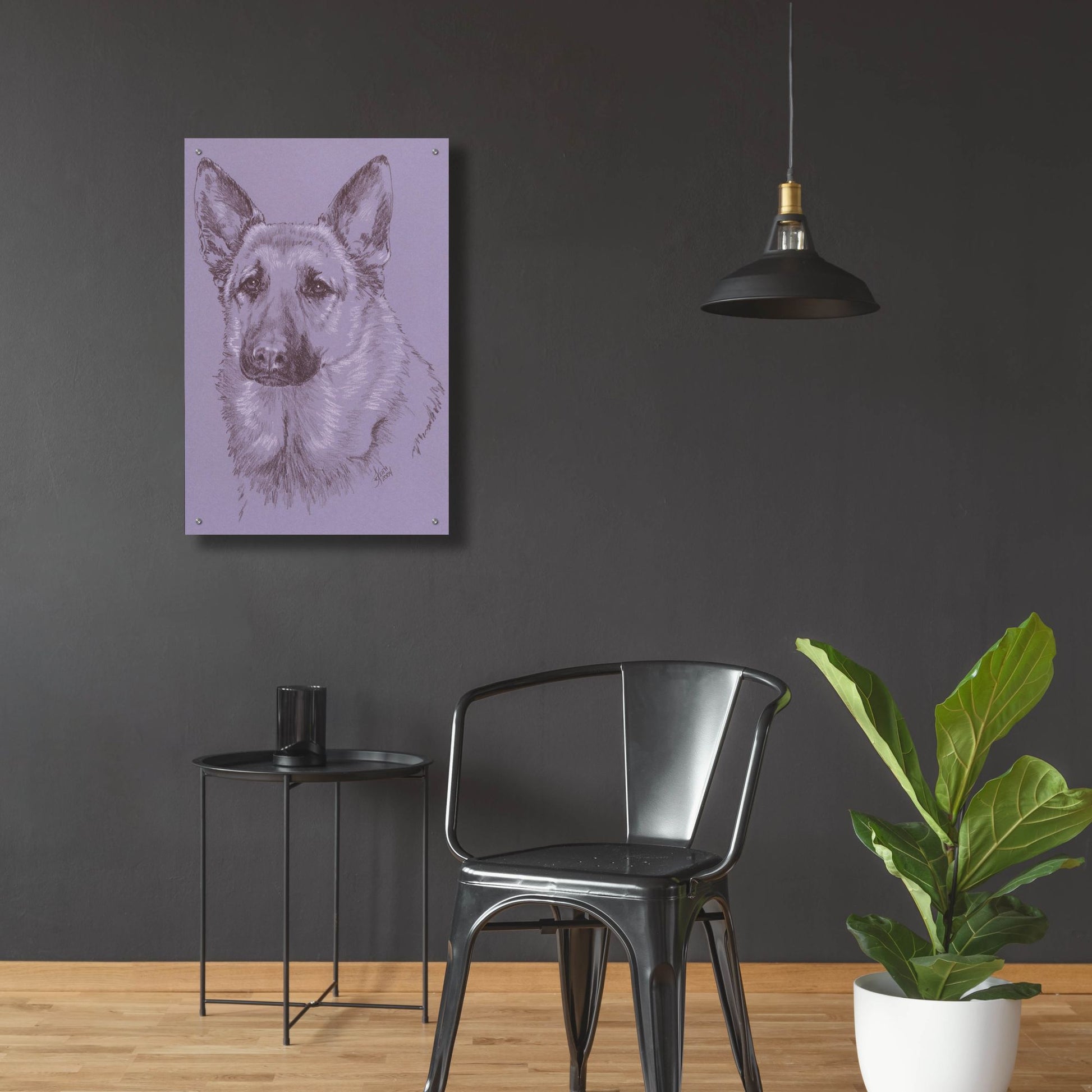 Epic Art 'German Shepherd 1' by Barbara Keith, Acrylic Glass Wall Art,24x36