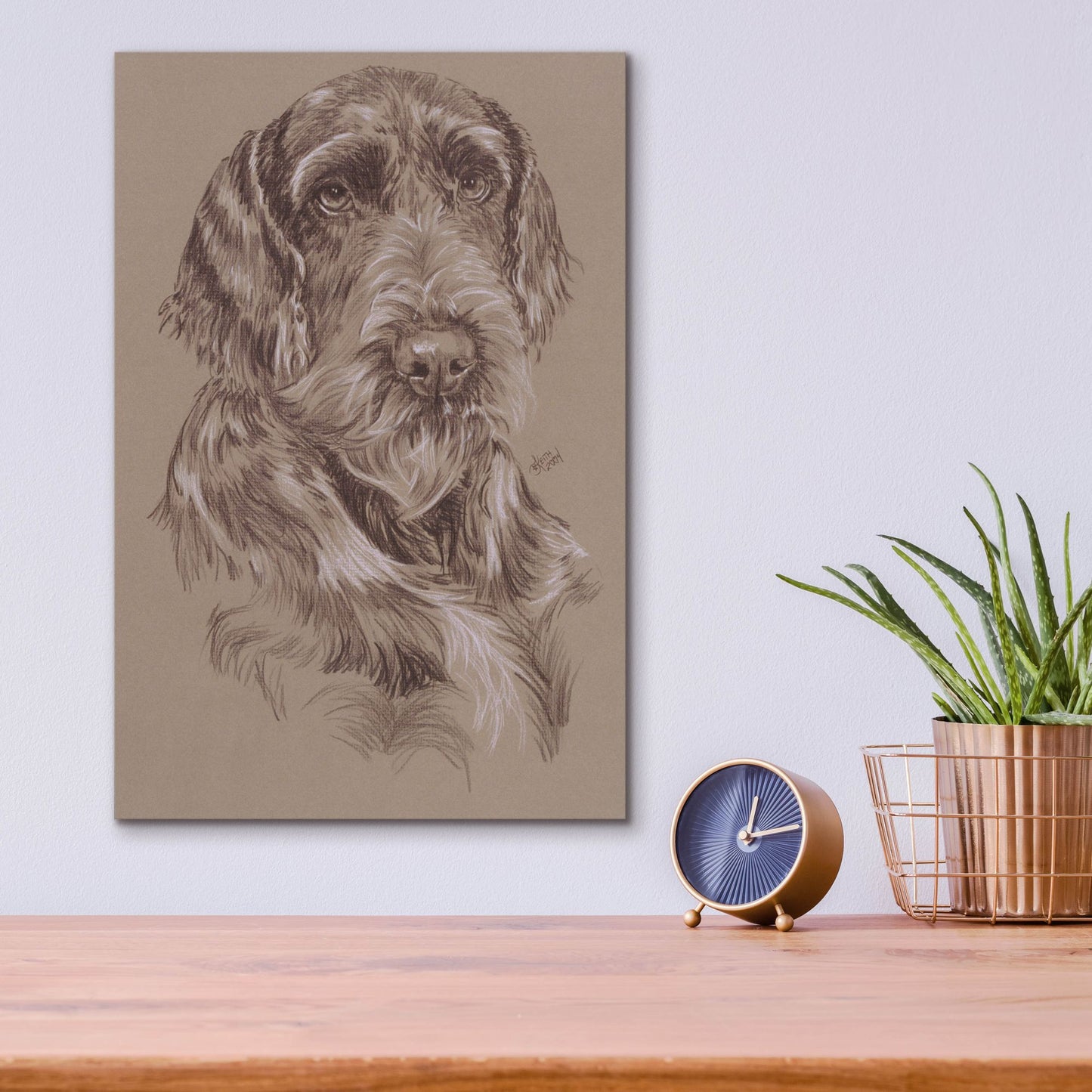 Epic Art 'German Wirehaired Pointer' by Barbara Keith, Acrylic Glass Wall Art,12x16