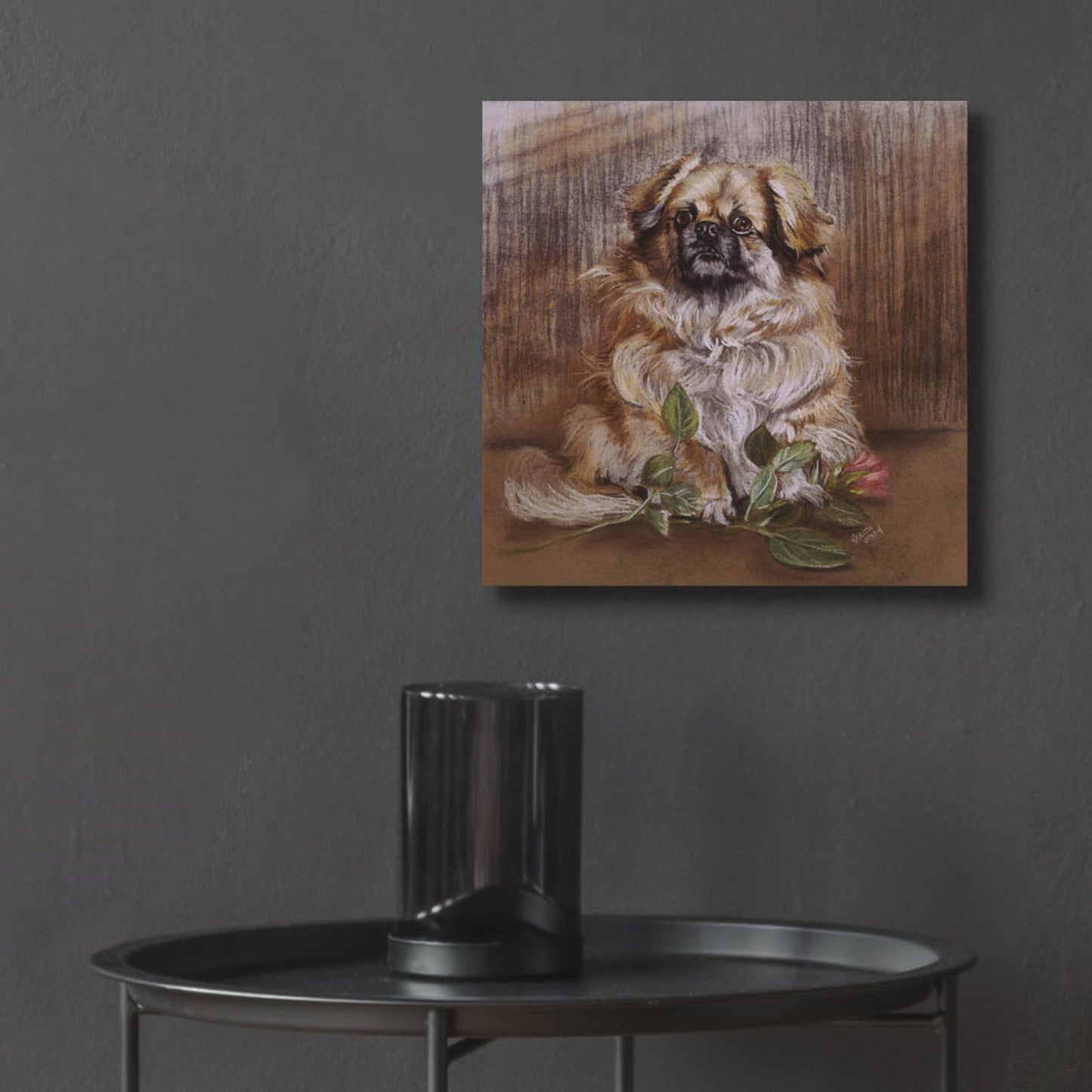 Epic Art 'Tibetan Spaniel 1' by Barbara Keith, Acrylic Glass Wall Art,12x12