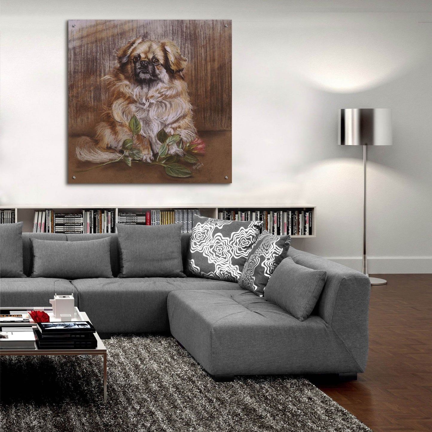 Epic Art 'Tibetan Spaniel 1' by Barbara Keith, Acrylic Glass Wall Art,36x36