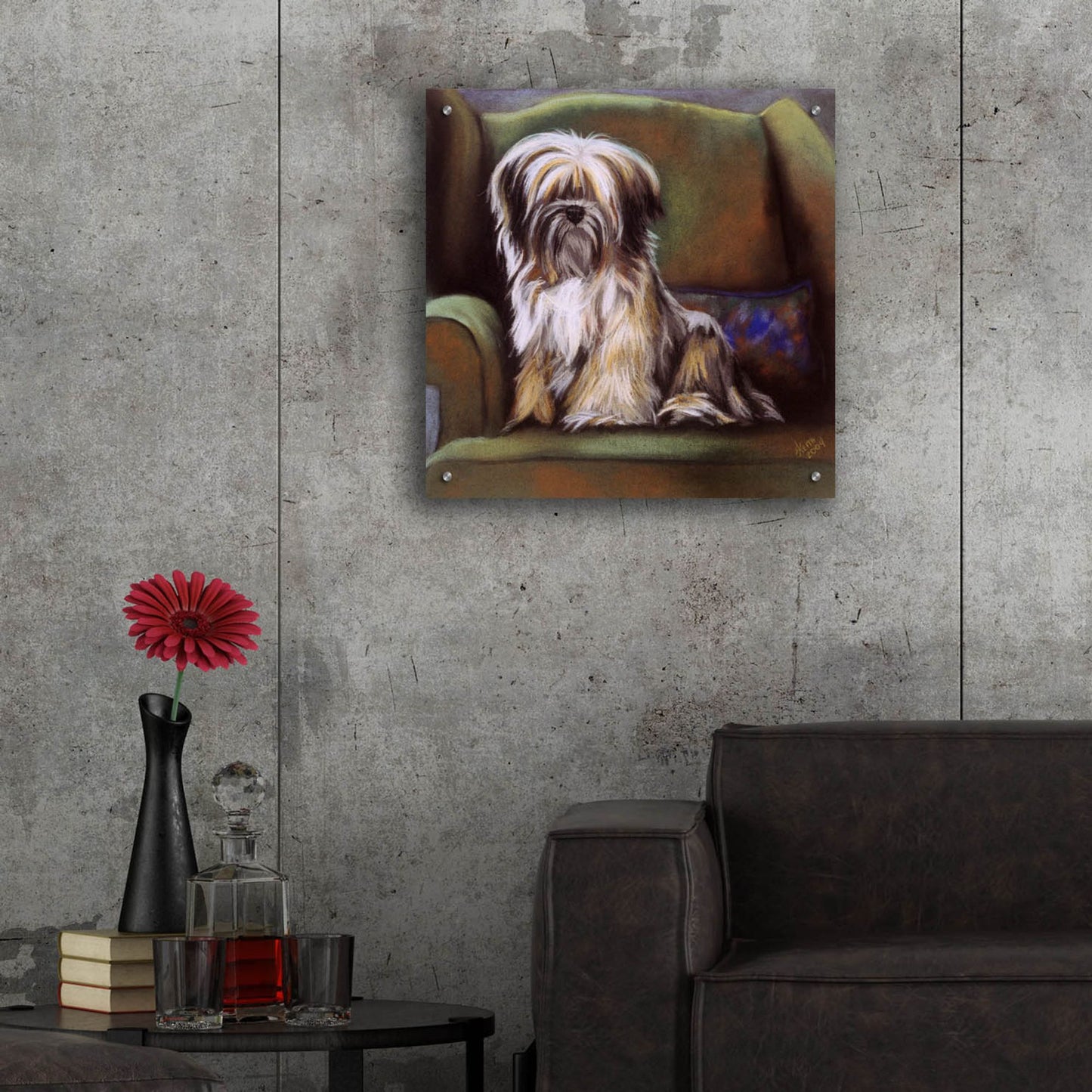 Epic Art 'Tibetan Terrier' by Barbara Keith, Acrylic Glass Wall Art,24x24