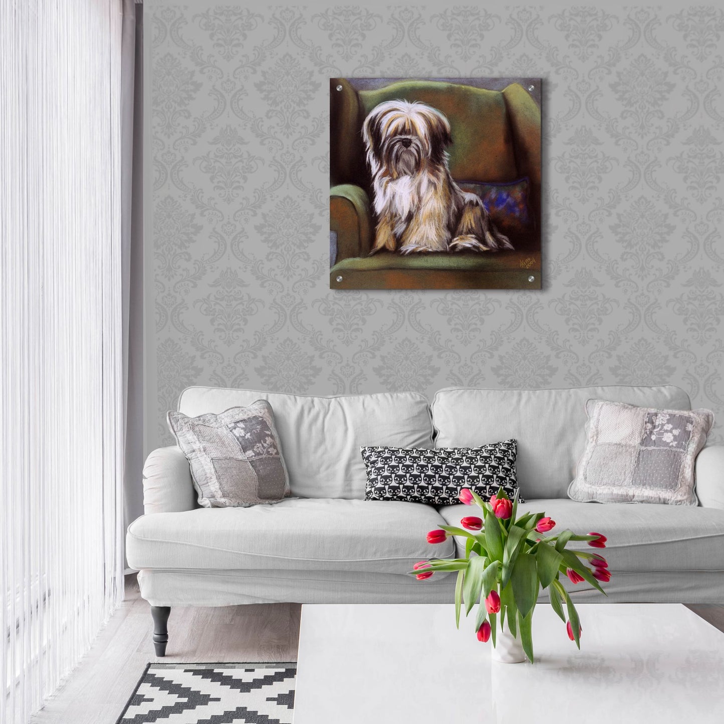 Epic Art 'Tibetan Terrier' by Barbara Keith, Acrylic Glass Wall Art,24x24