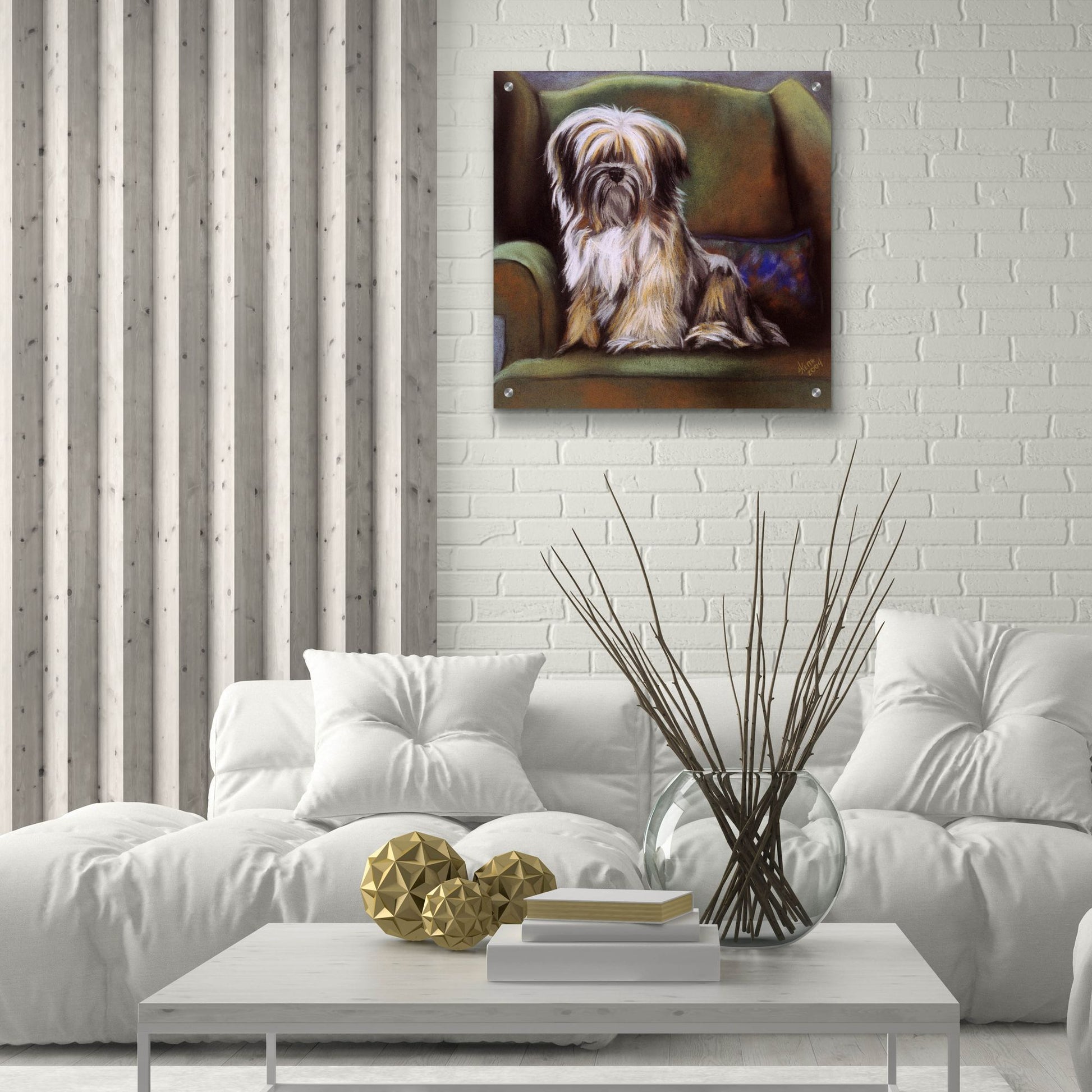 Epic Art 'Tibetan Terrier' by Barbara Keith, Acrylic Glass Wall Art,24x24