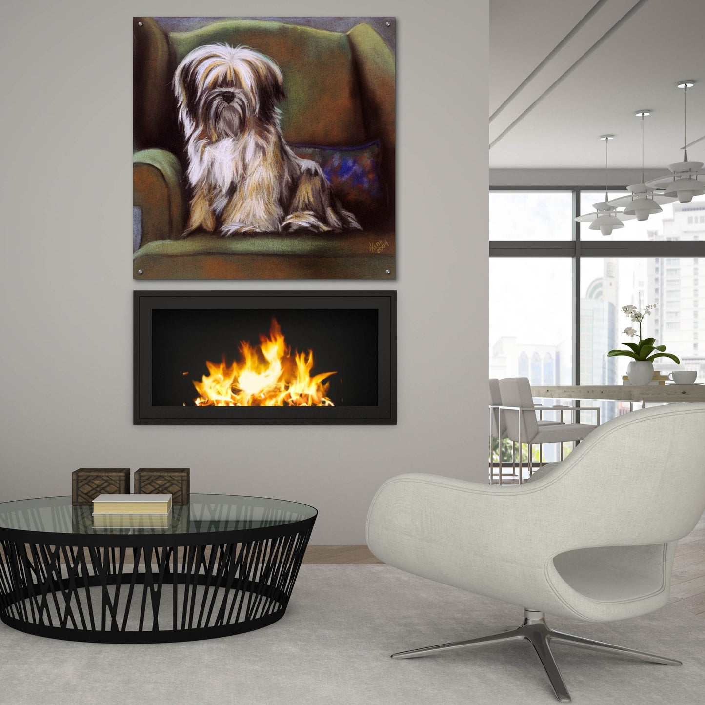 Epic Art 'Tibetan Terrier' by Barbara Keith, Acrylic Glass Wall Art,36x36