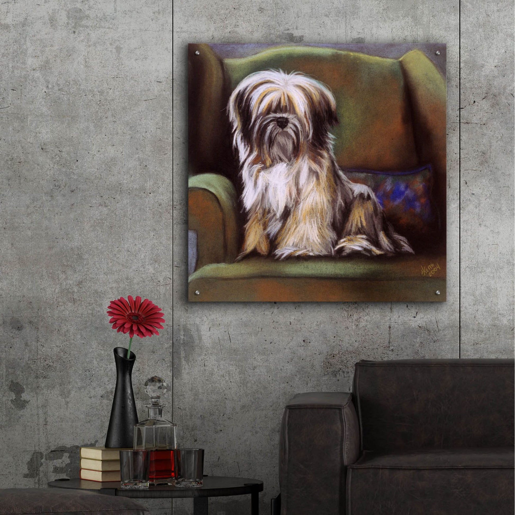 Epic Art 'Tibetan Terrier' by Barbara Keith, Acrylic Glass Wall Art,36x36