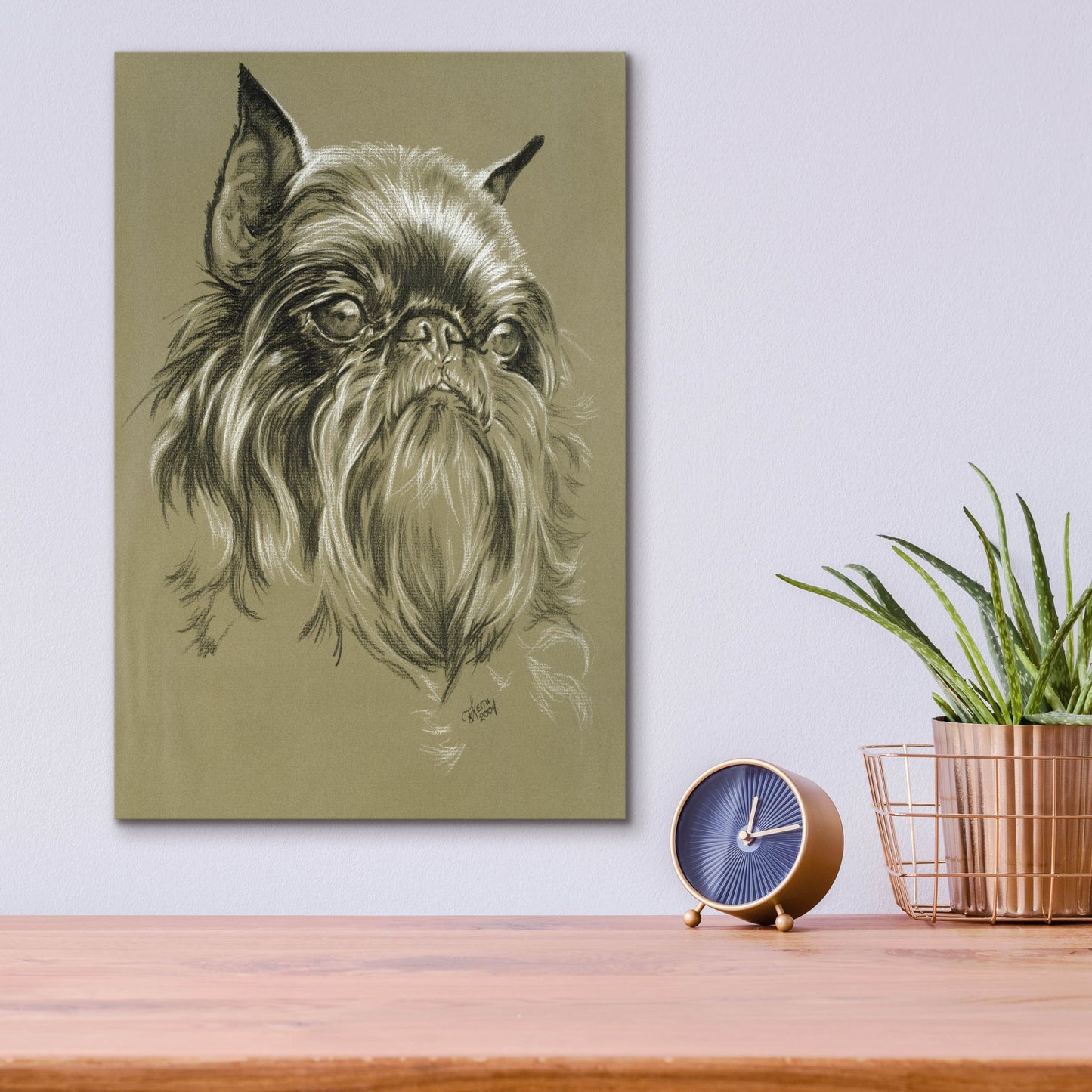 Epic Art 'Belgian Griffon' by Barbara Keith, Acrylic Glass Wall Art,12x16