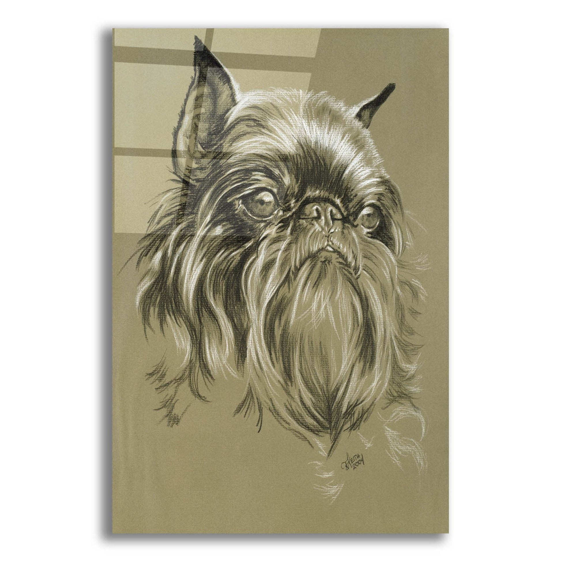 Epic Art 'Belgian Griffon' by Barbara Keith, Acrylic Glass Wall Art,12x16