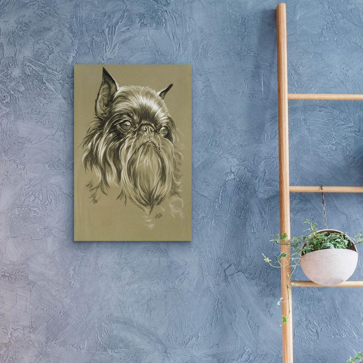 Belgian Griffon by Barbara Keith - 16x24 acrylic wall art in a room
