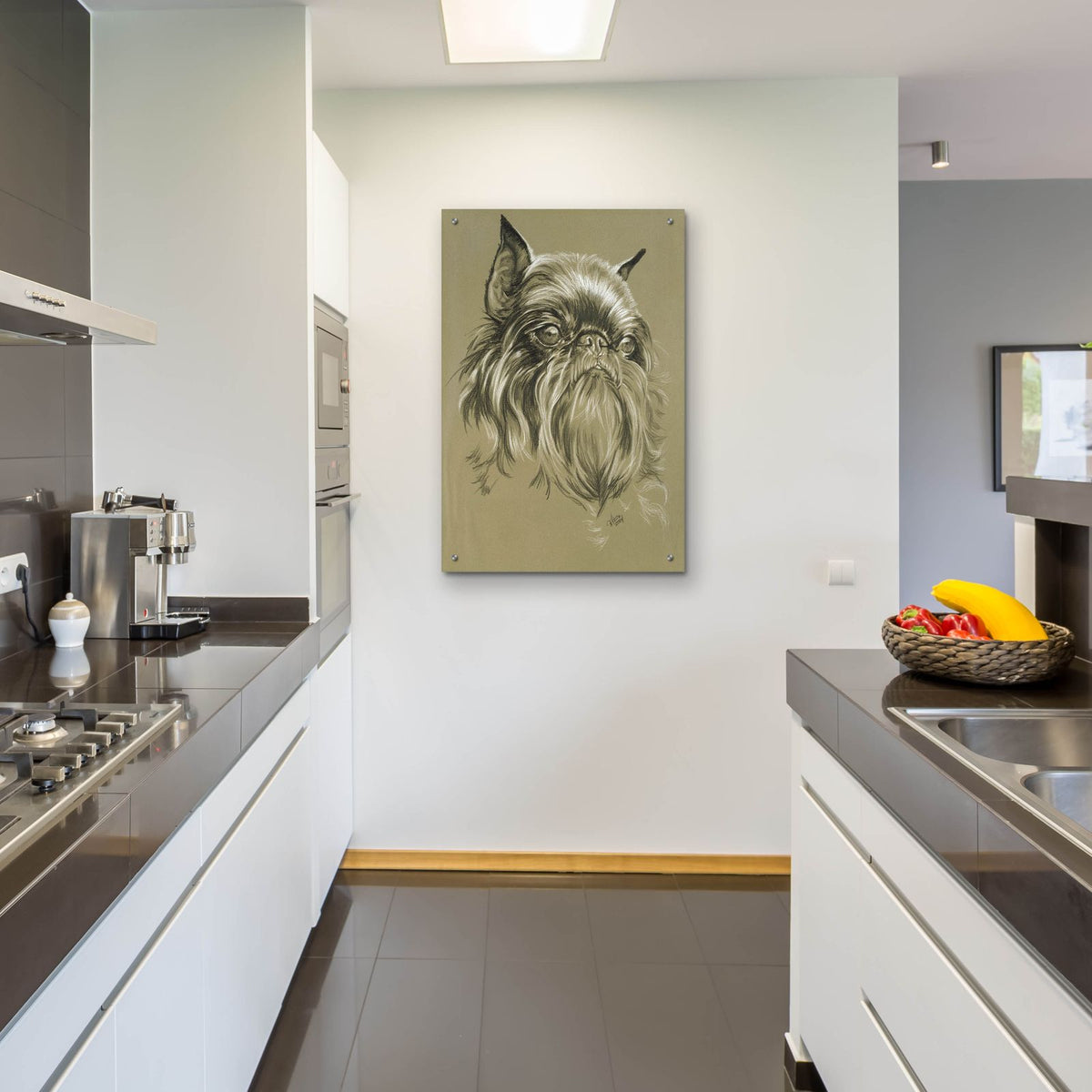 Belgian Griffon by Barbara Keith - 24x36 acrylic wall art in a room