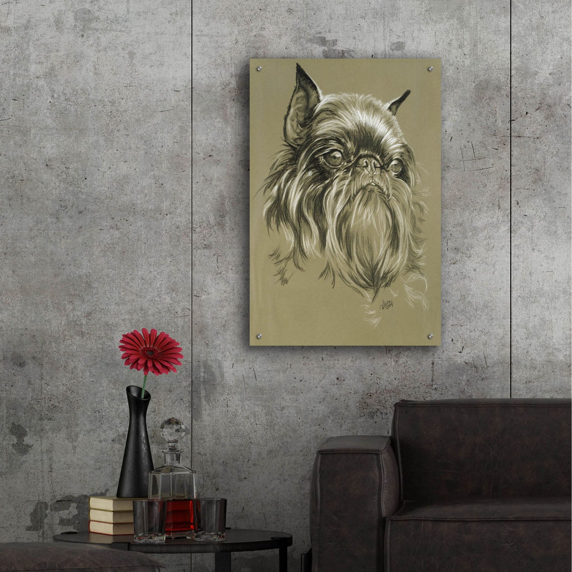 Epic Art 'Belgian Griffon' by Barbara Keith, Acrylic Glass Wall Art,24x36