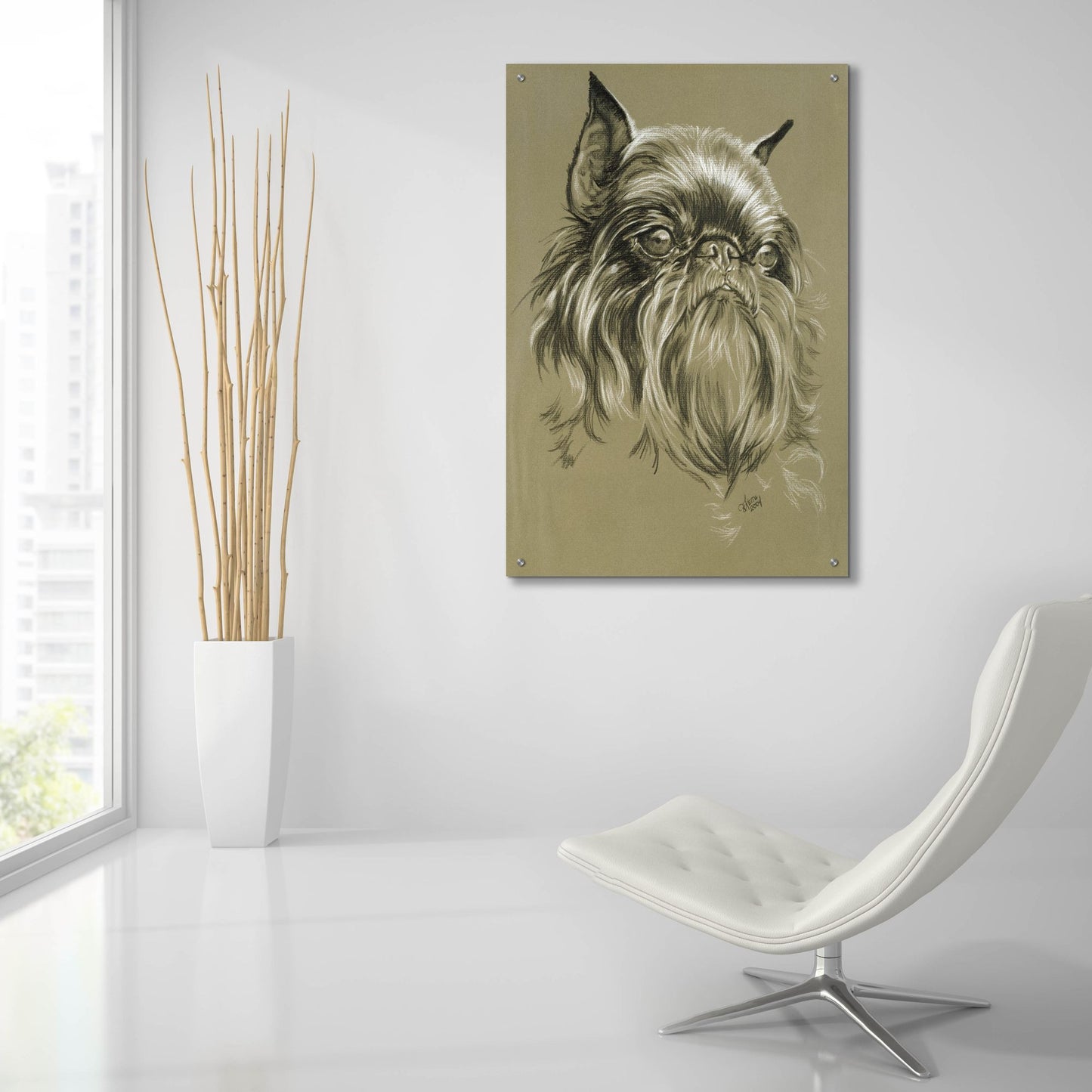 Epic Art 'Belgian Griffon' by Barbara Keith, Acrylic Glass Wall Art,24x36