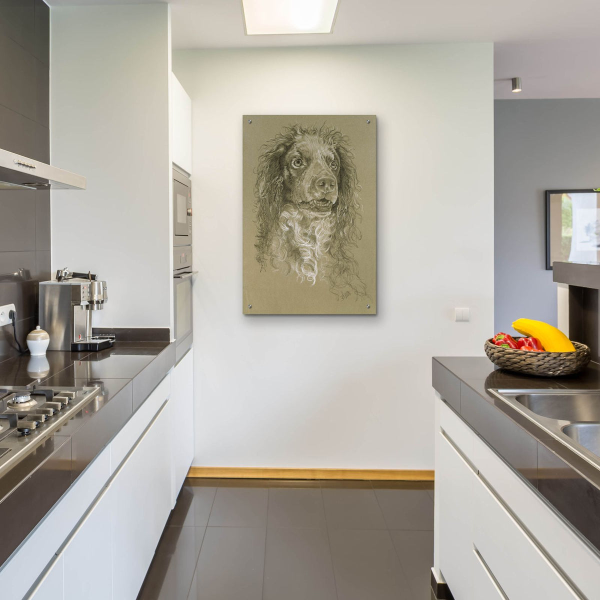 Point-Audemer Spaniel by Barbara Keith - 24x36 acrylic wall art in a room