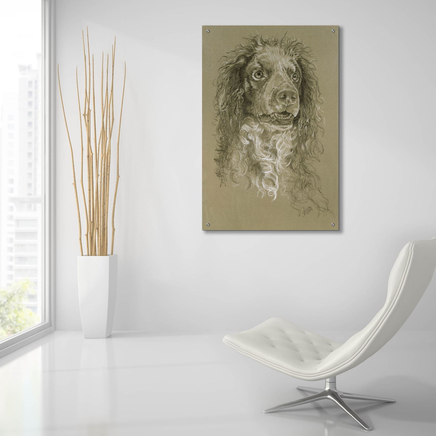 Epic Art 'Point-Audemer Spaniel' by Barbara Keith, Acrylic Glass Wall Art,24x36