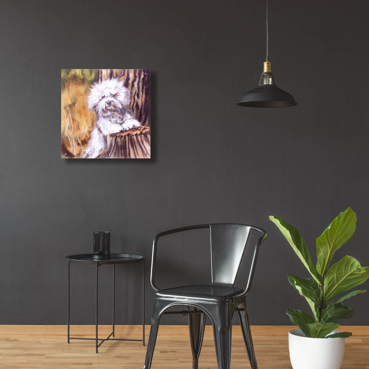 About That Haircut! by Barbara Keith - 24x24 acrylic wall art in a room