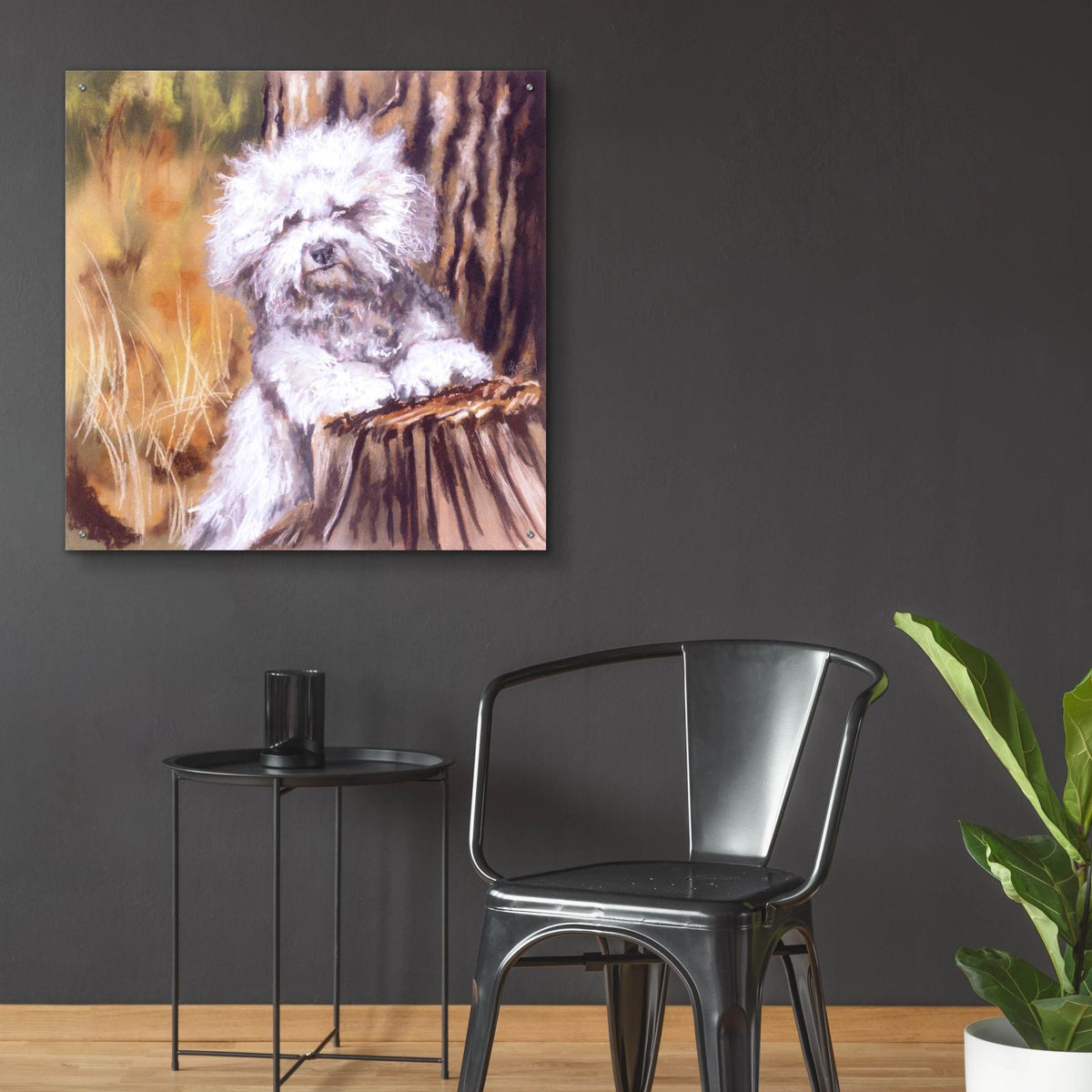 About That Haircut! by Barbara Keith - 36x36 acrylic wall art in a room