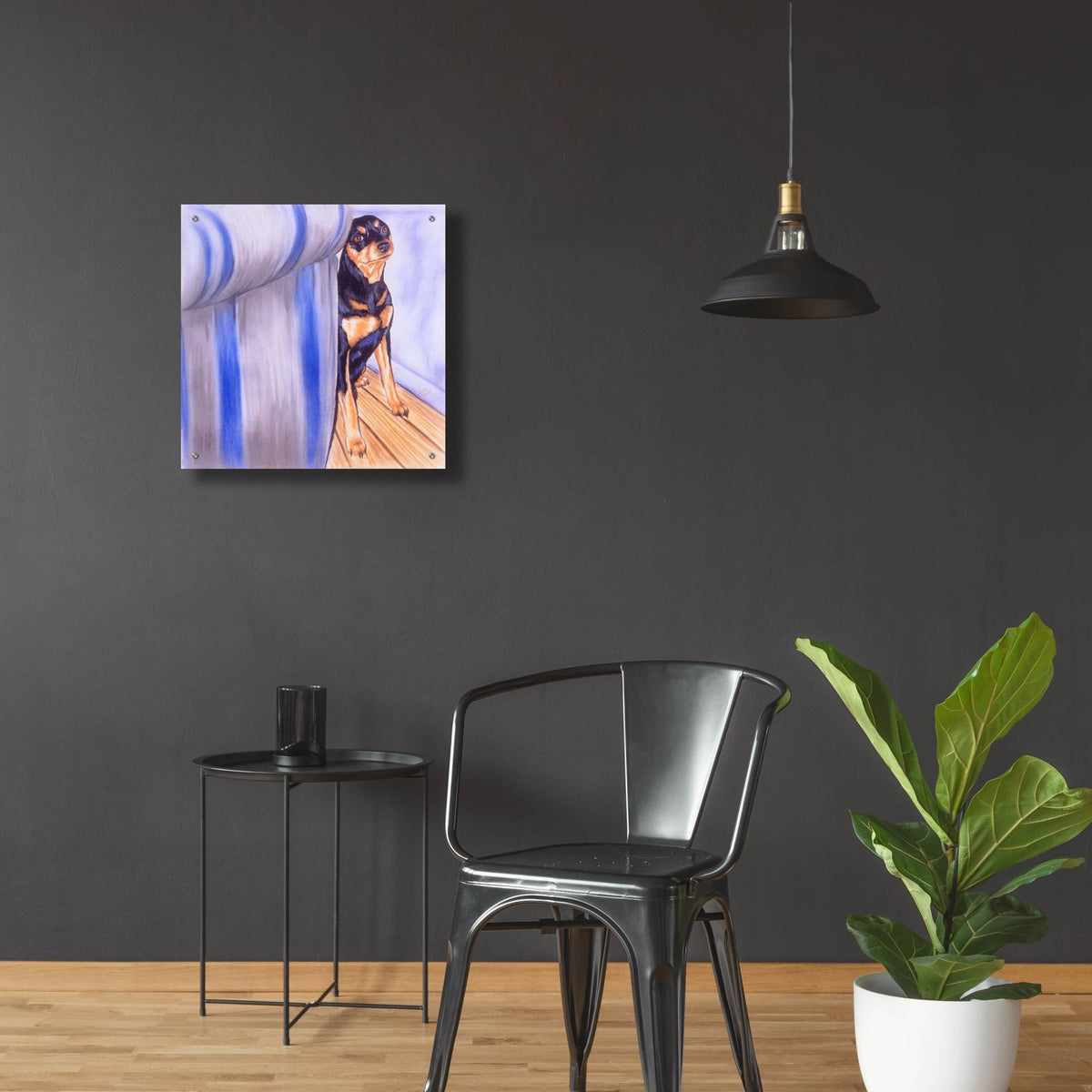Honest, The Cat Did It! by Barbara Keith - 24x24 acrylic wall art in a room