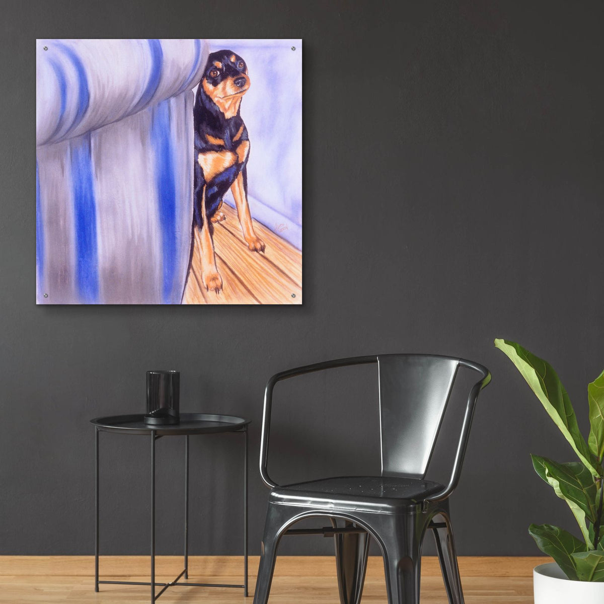 Honest, The Cat Did It! by Barbara Keith - 36x36 acrylic wall art in a room