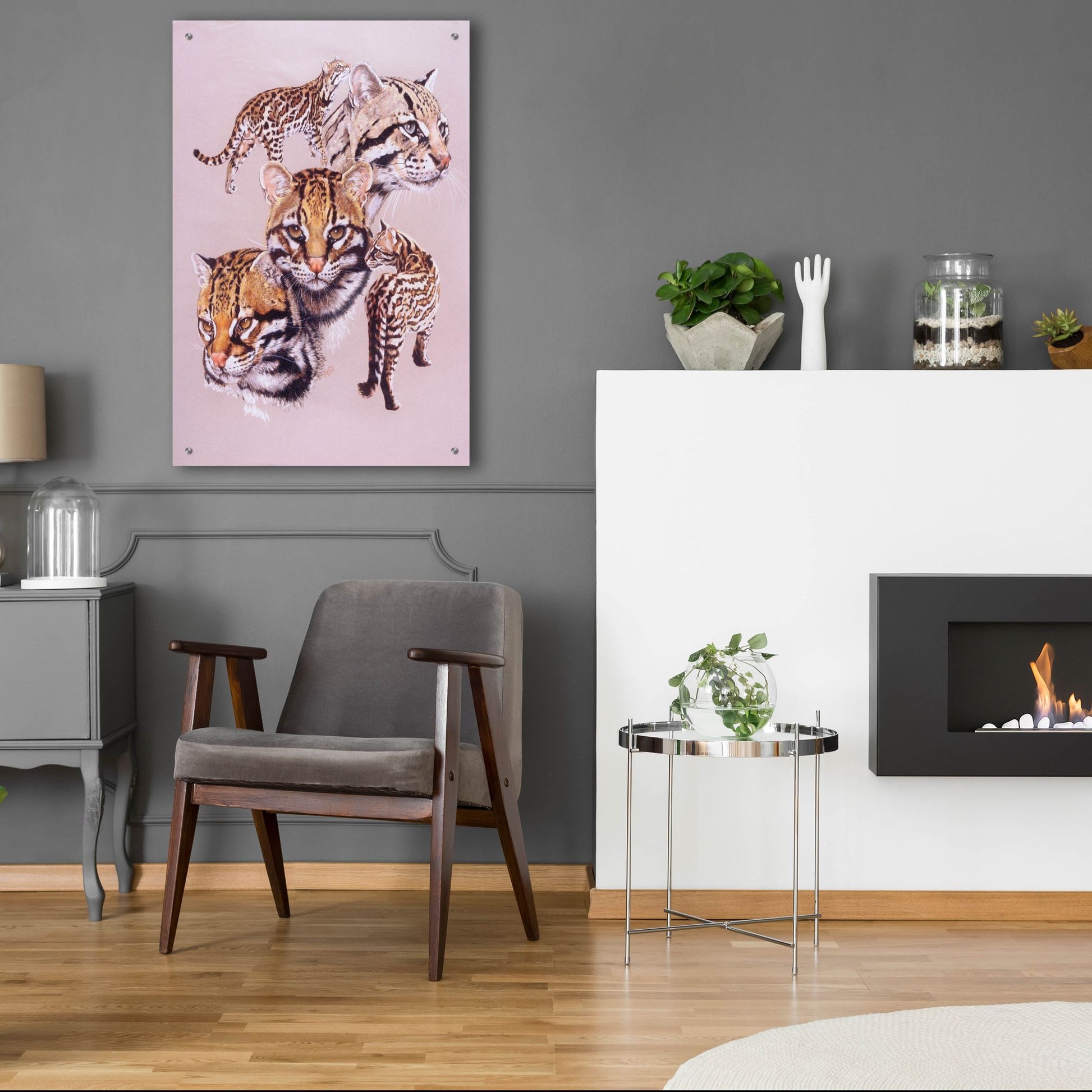 Epic Art 'Ocelot' by Barbara Keith, Acrylic Glass Wall Art,24x36