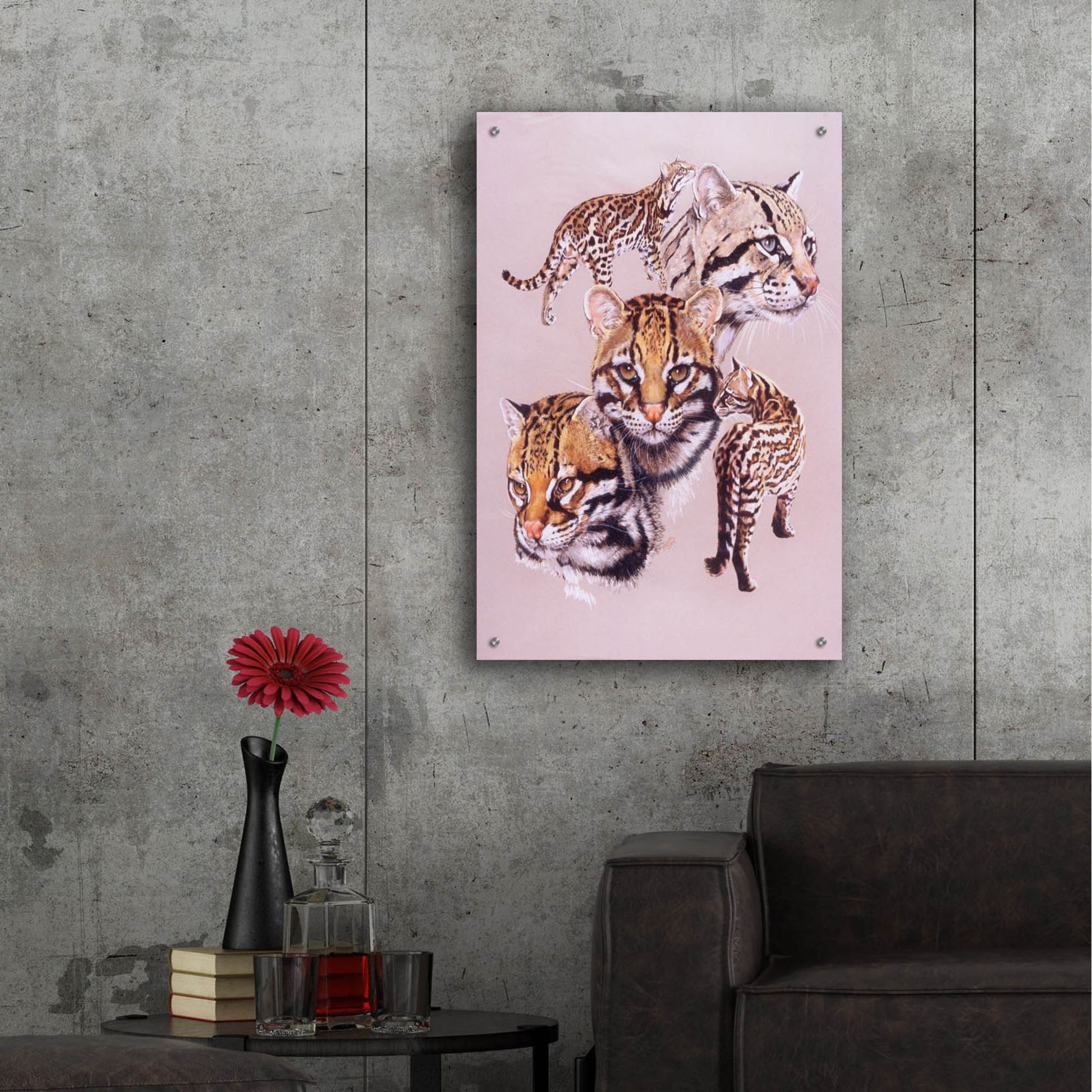 Epic Art 'Ocelot' by Barbara Keith, Acrylic Glass Wall Art,24x36